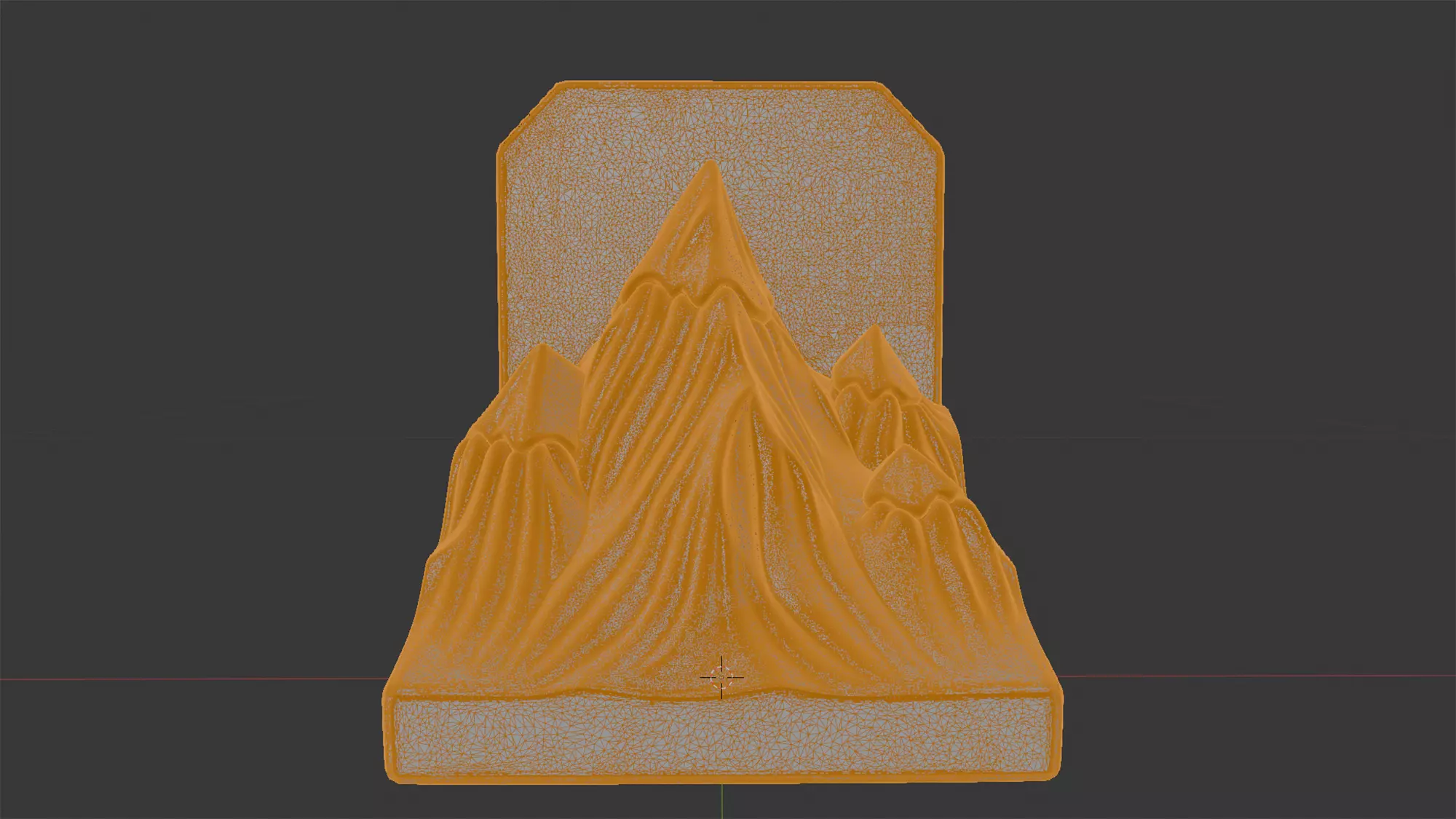 Mountain Peak Bookend Book Support 3D print model_7