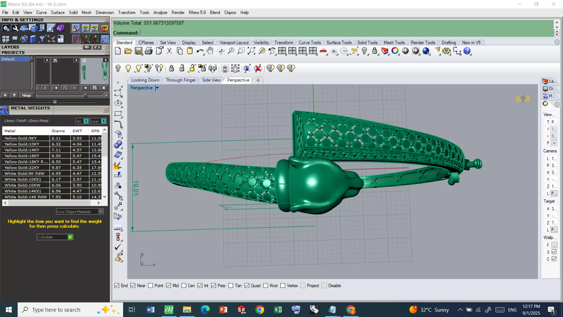 Luxury Tiger Head Bangle  3D print model_5