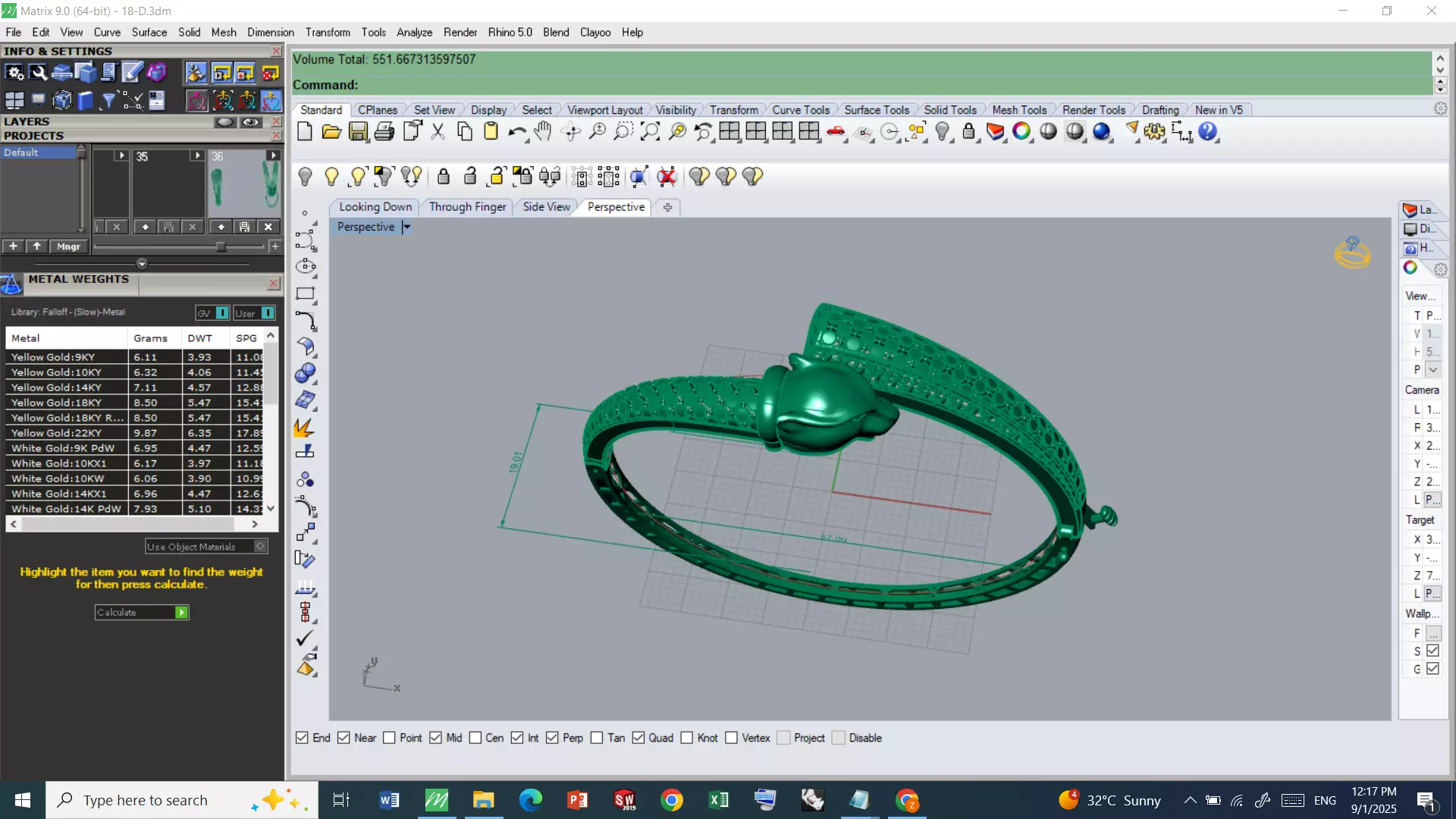 Luxury Tiger Head Bangle  3D print model_4