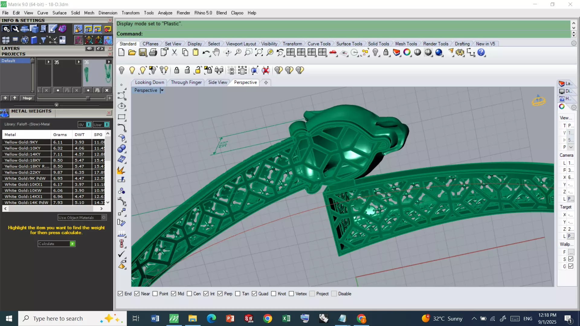 Luxury Tiger Head Bangle  3D print model_7