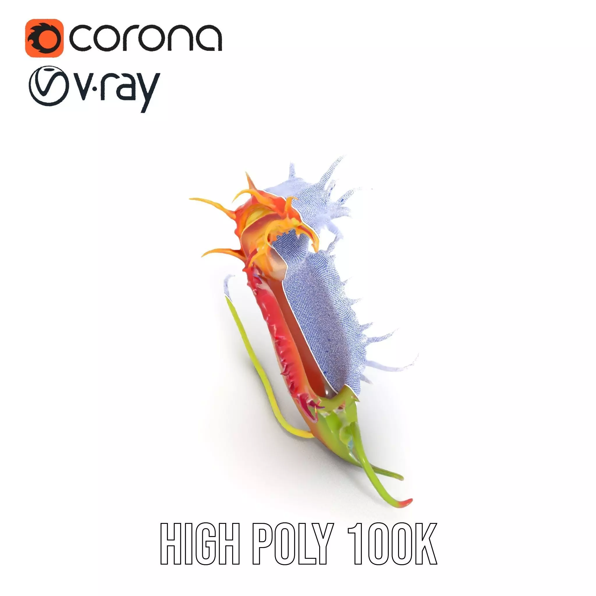 Vibrant Venus Flytrap model pack Low-poly 3D model_33