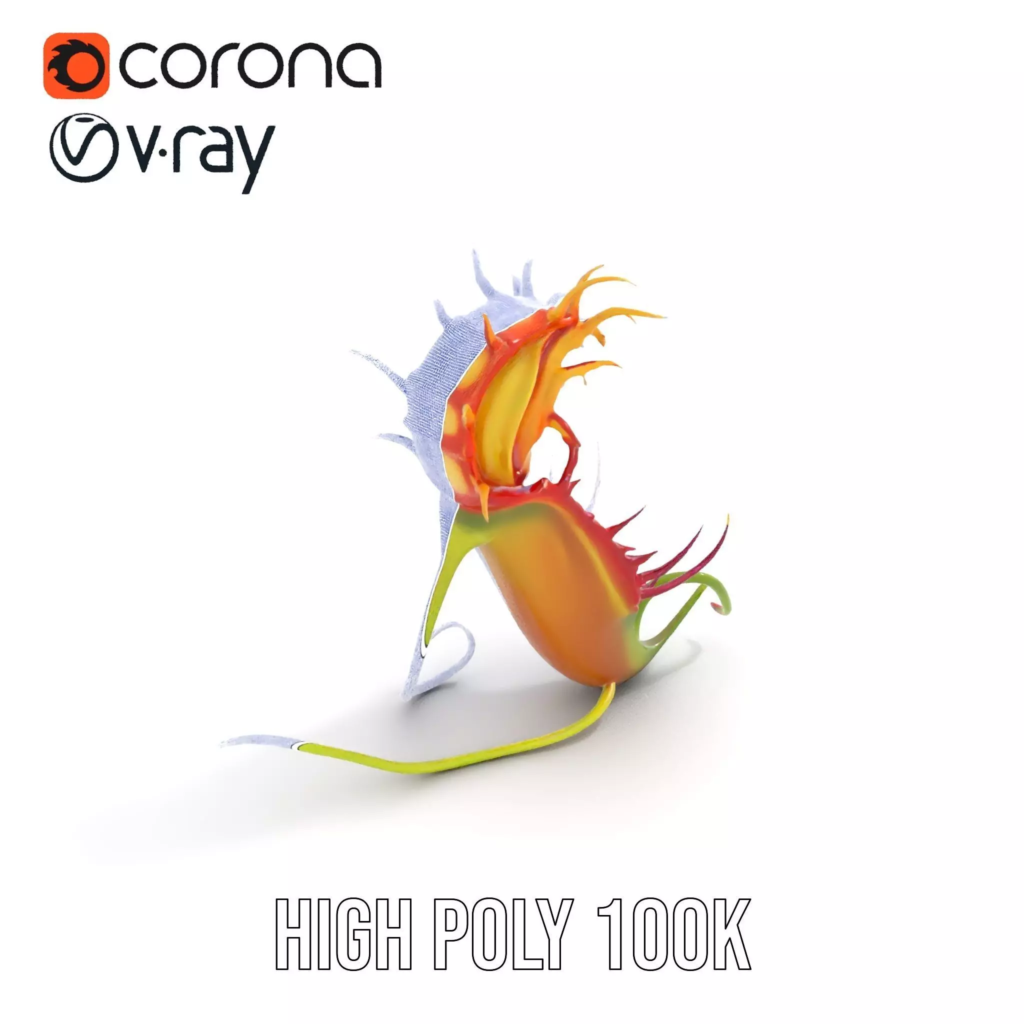 Vibrant Venus Flytrap model pack Low-poly 3D model_32