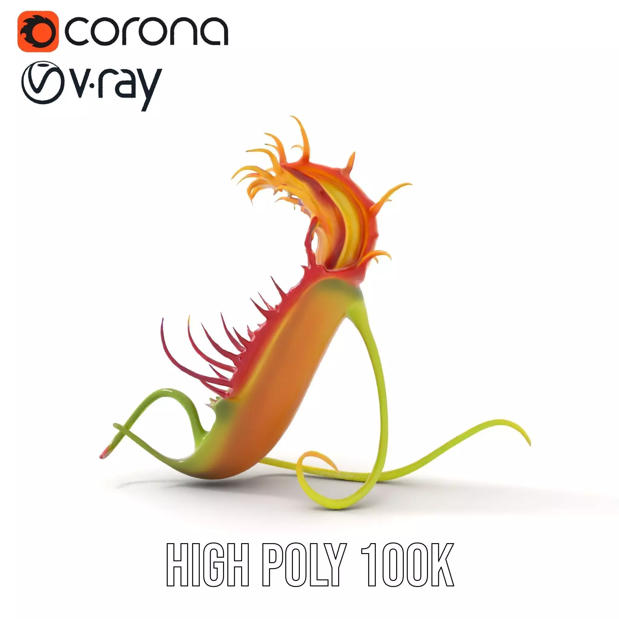 Vibrant Venus Flytrap model pack Low-poly 3D model_22