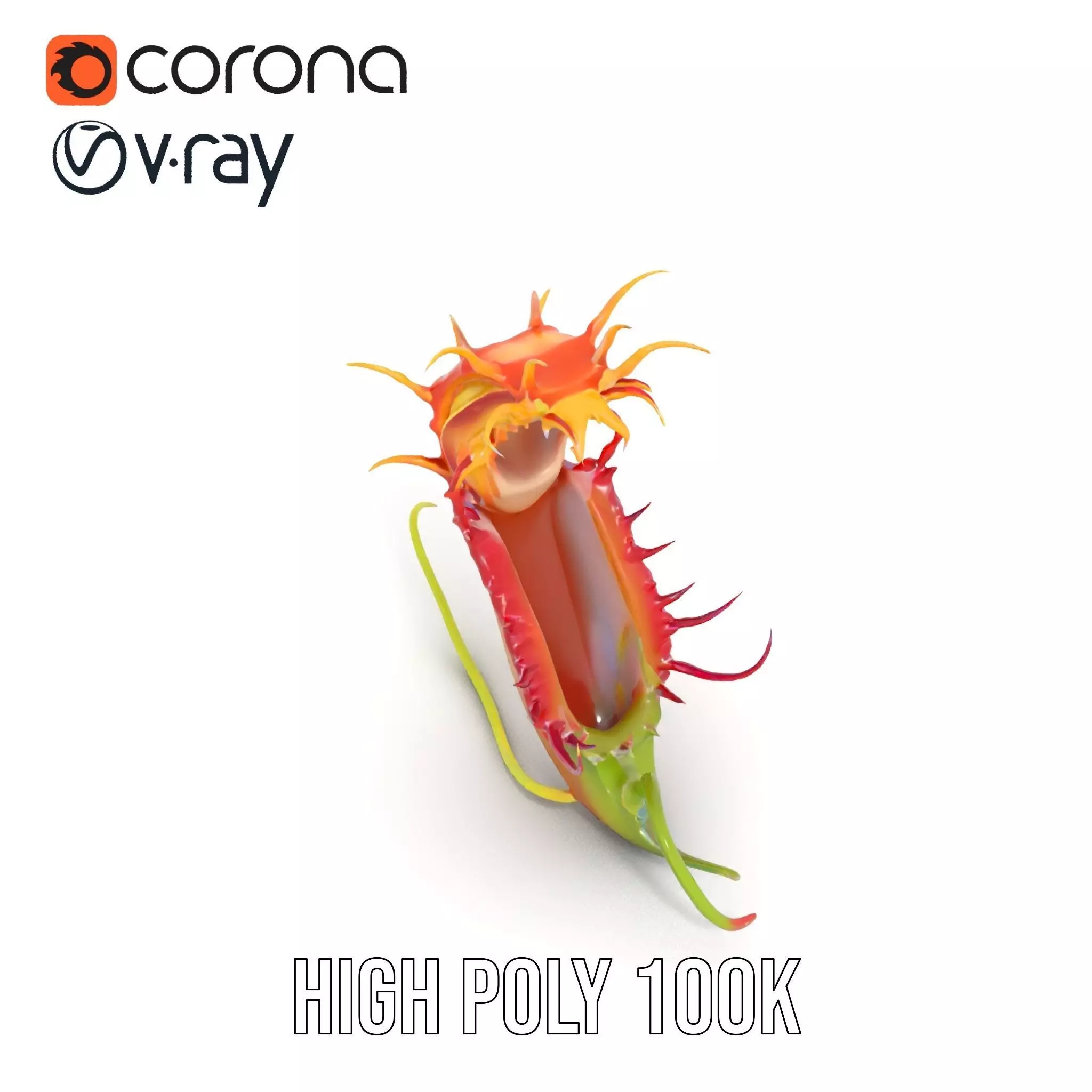 Vibrant Venus Flytrap model pack Low-poly 3D model_16