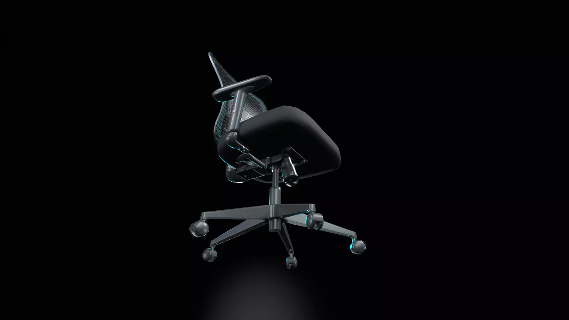 office chair  Low-poly 3D model_6