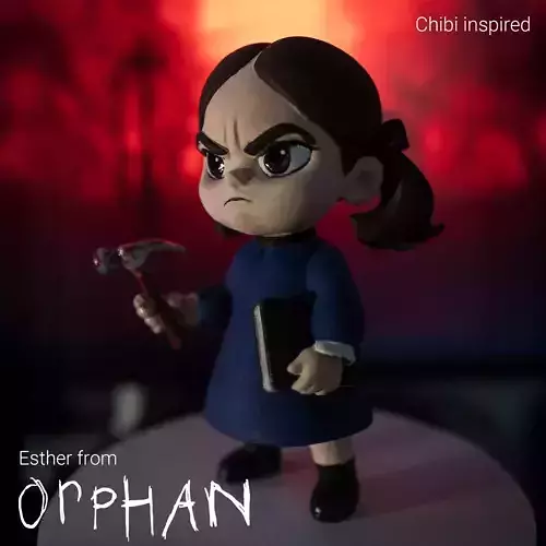 Chibi-style Esther from Orphan 3D print model