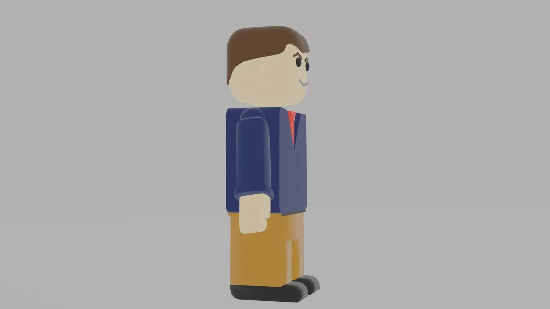 Personnel Low-poly 3D model_2