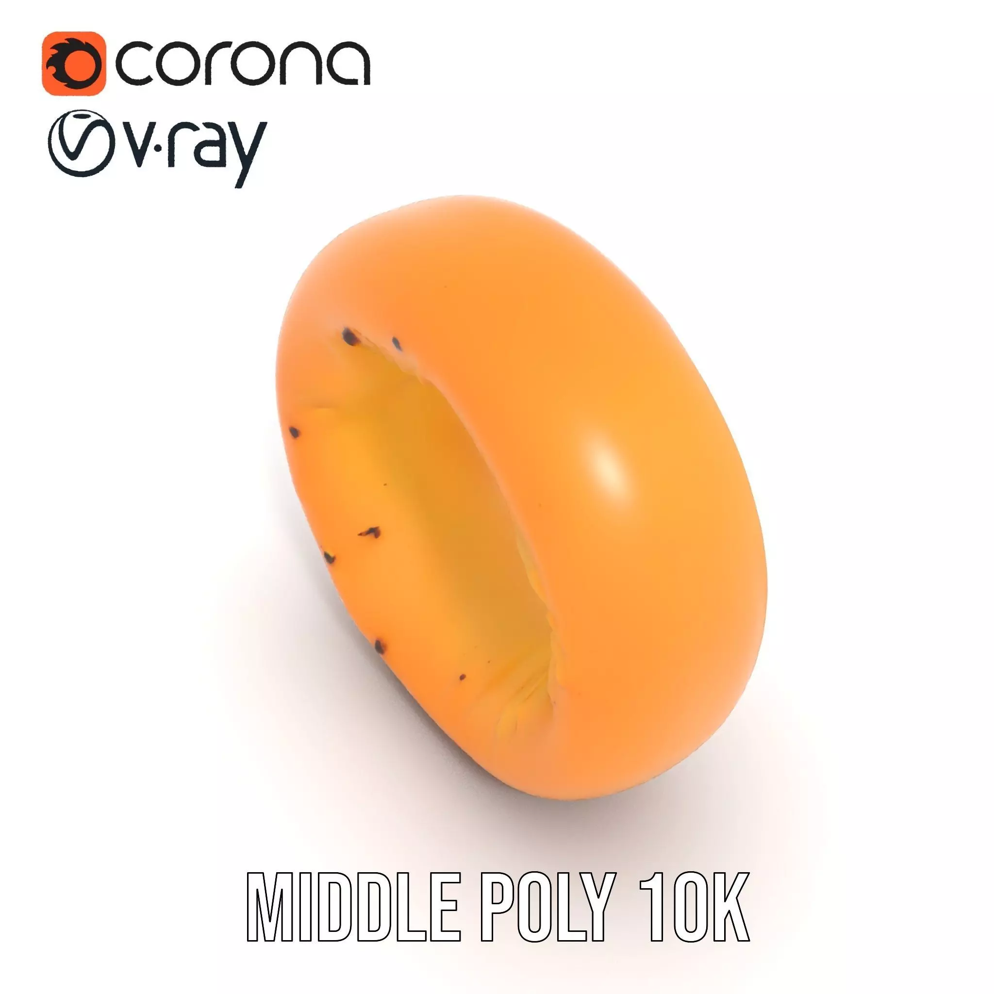 Golden Bagel model pack Low-poly 3D model_6