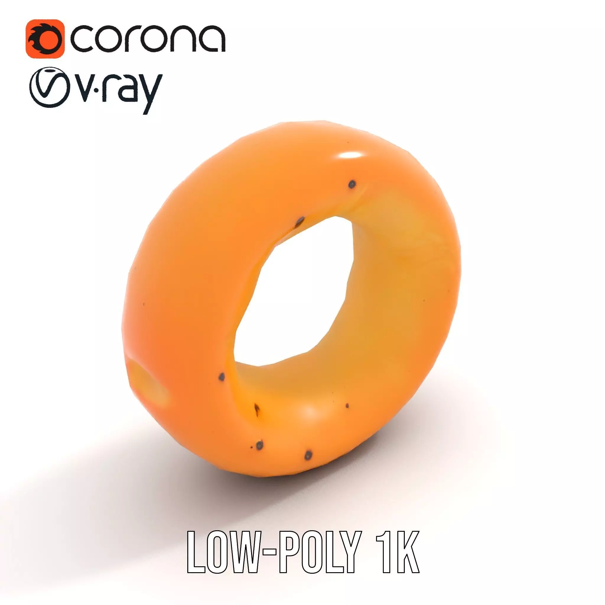 Golden Bagel model pack Low-poly 3D model_18