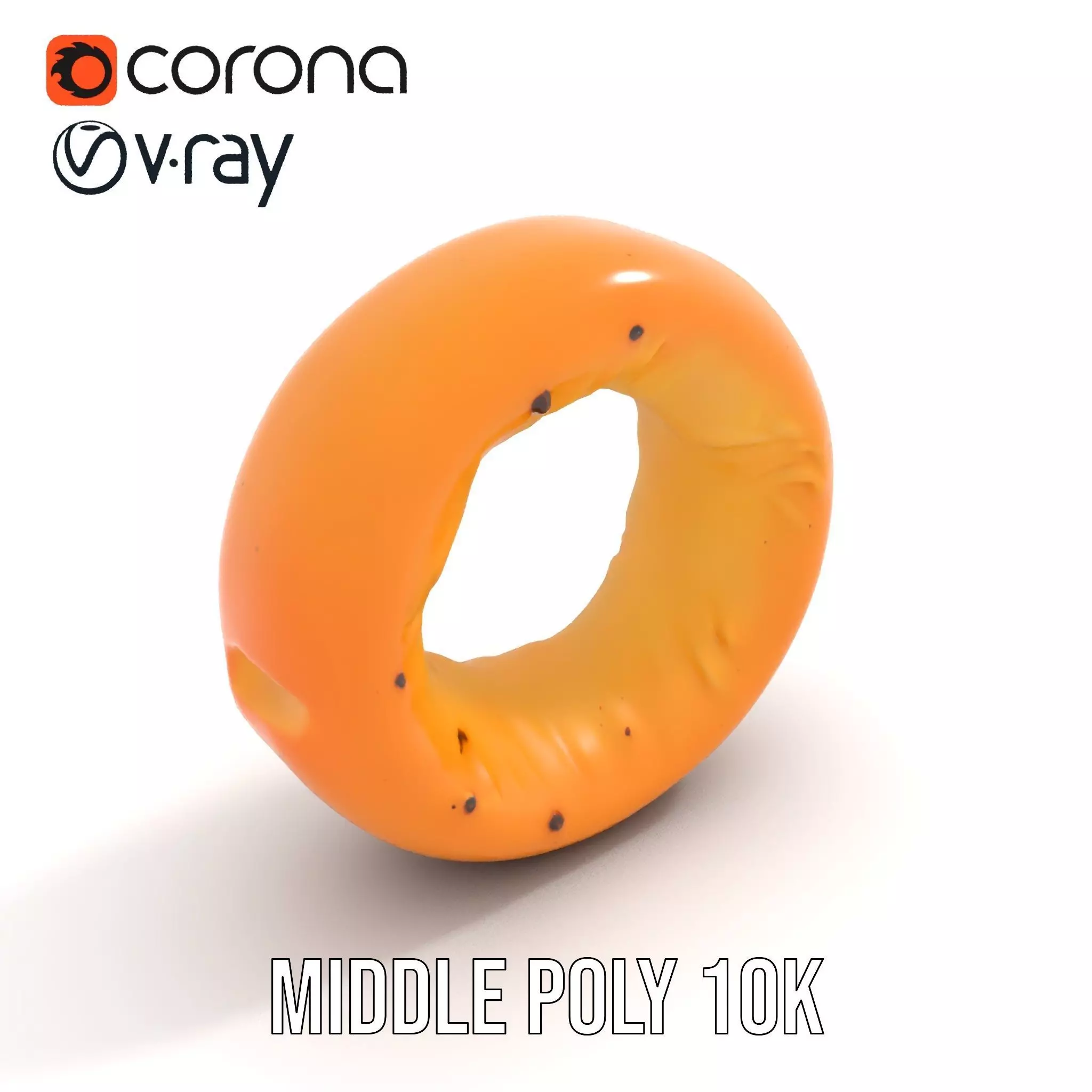 Golden Bagel model pack Low-poly 3D model_14