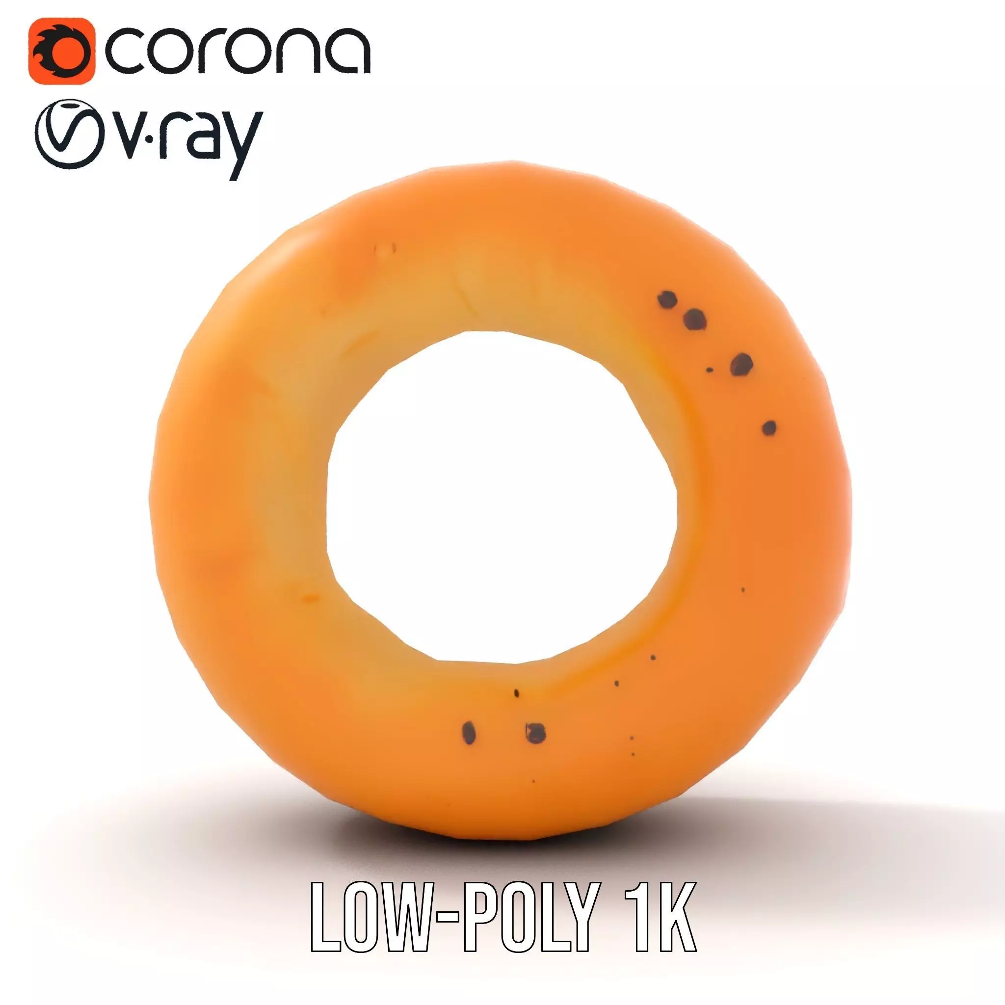 Golden Bagel model pack Low-poly 3D model_10