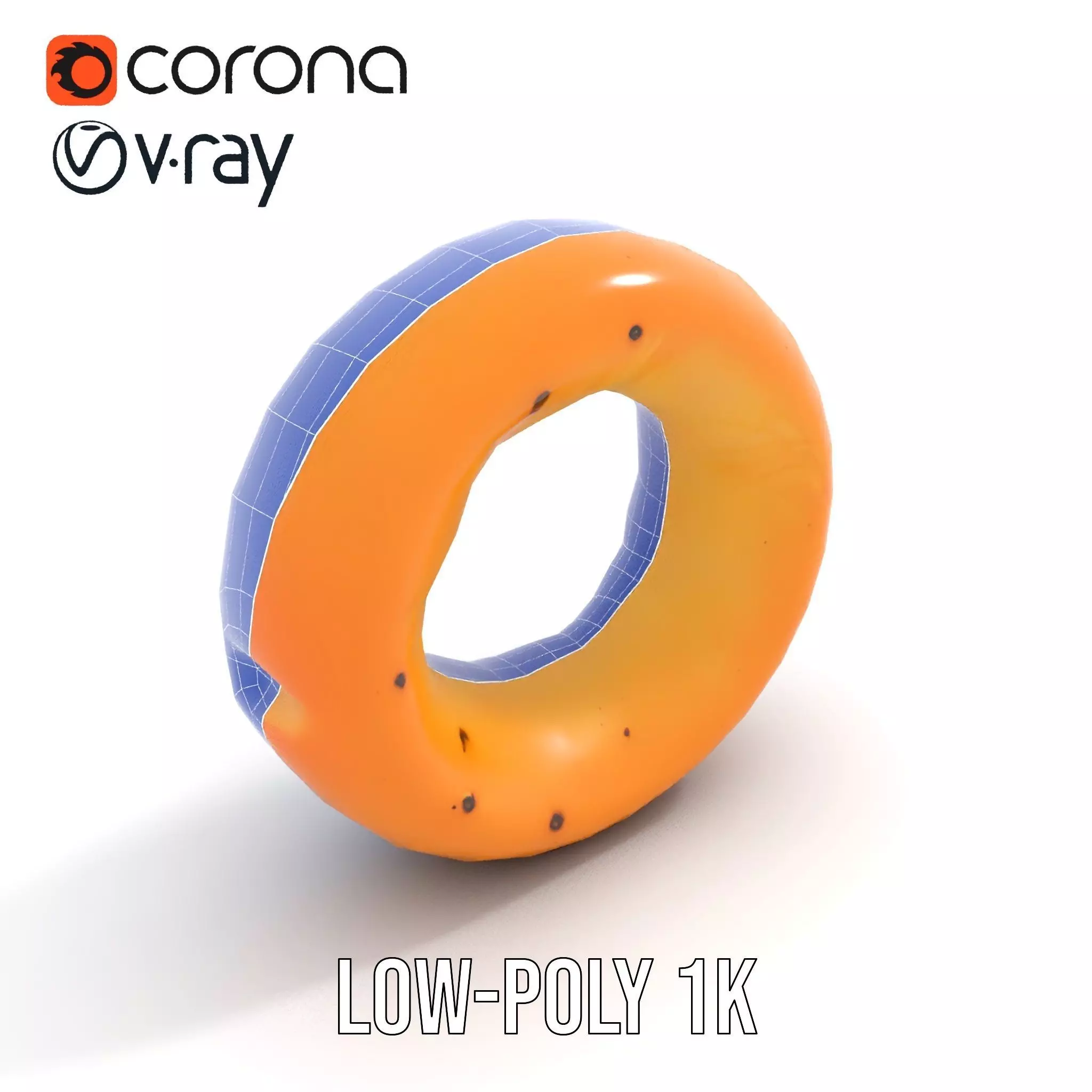 Golden Bagel model pack Low-poly 3D model_20