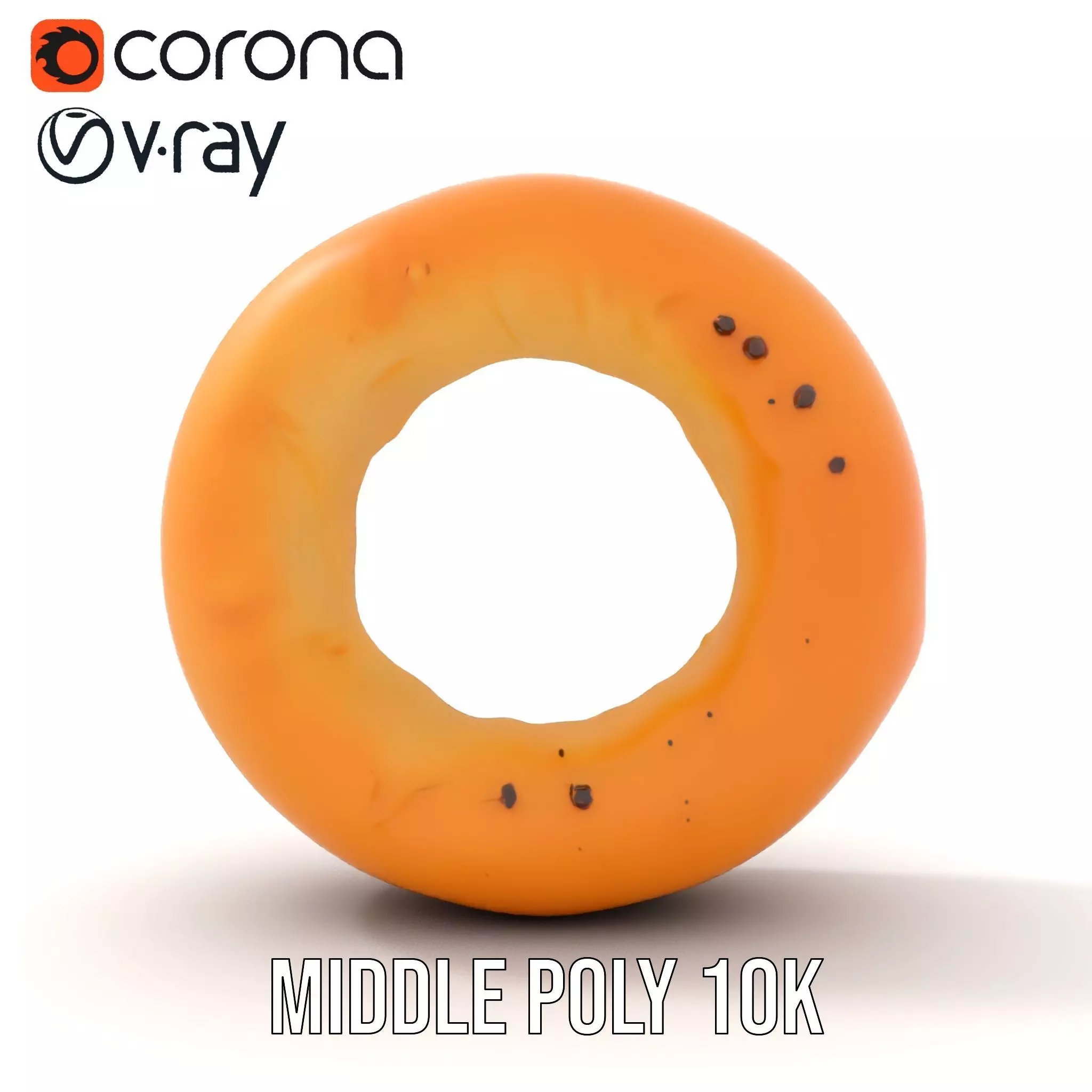 Golden Bagel model pack Low-poly 3D model_12