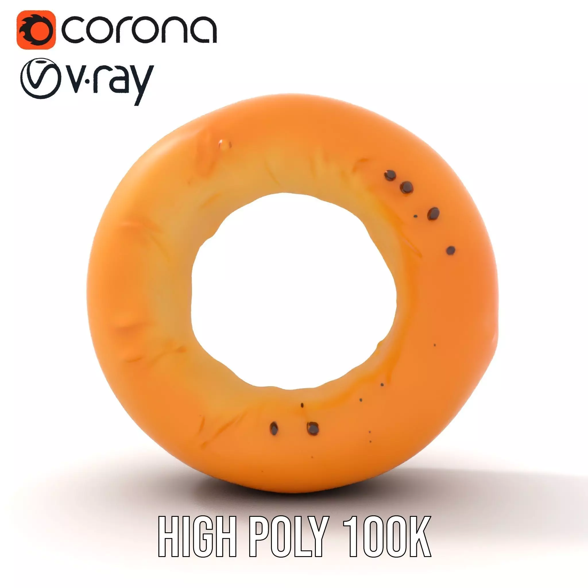 Golden Bagel model pack Low-poly 3D model_24