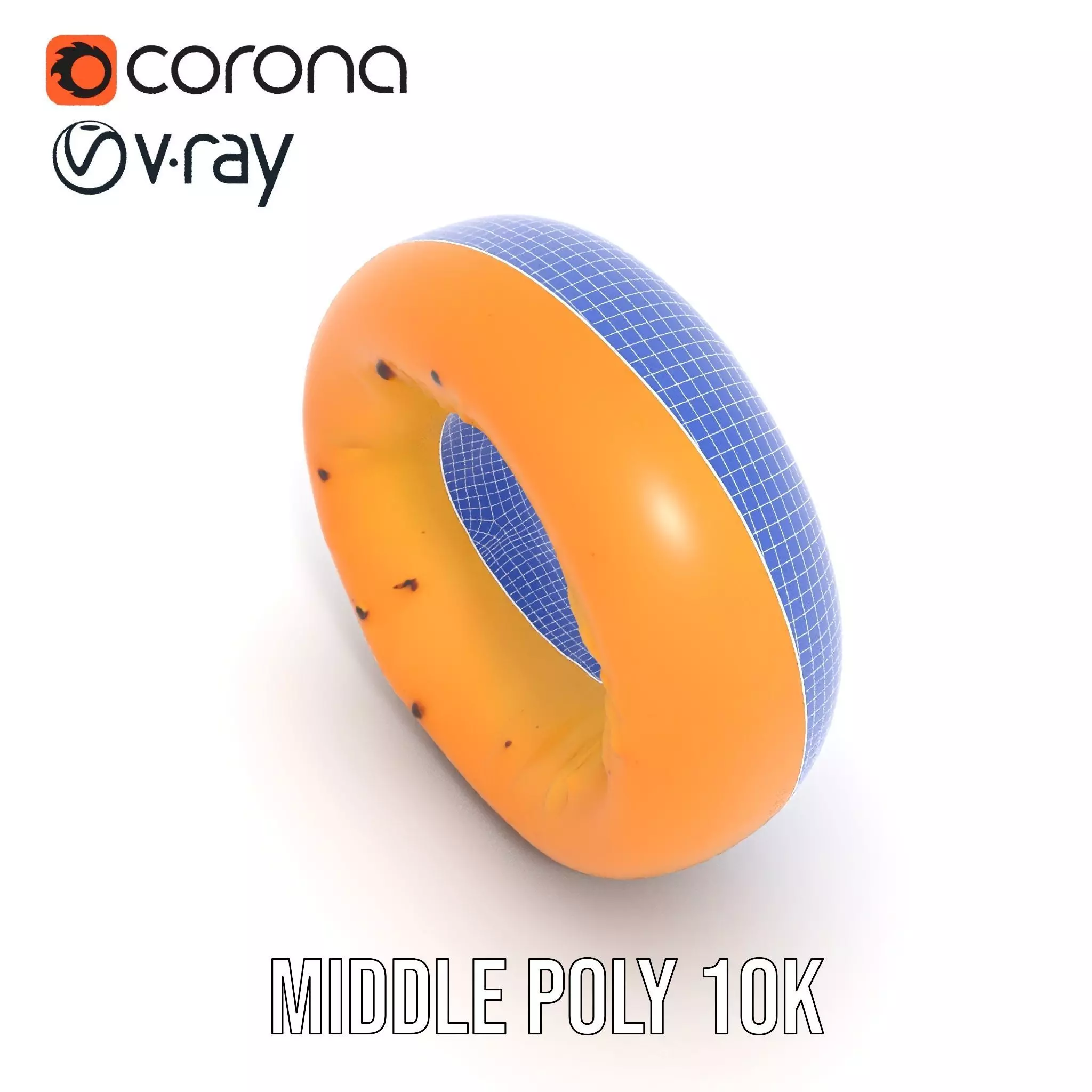 Golden Bagel model pack Low-poly 3D model_30