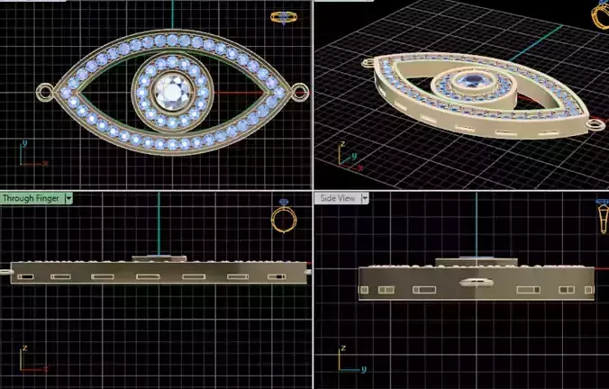 Evil Eye Bracelet 3D Model