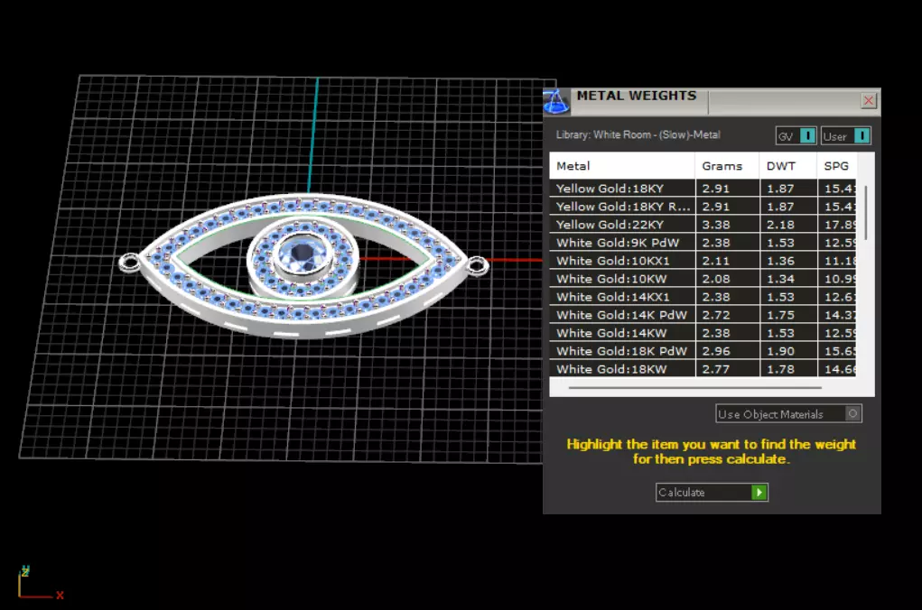 Evil Eye Bracelet 3D Model 3D print model_3