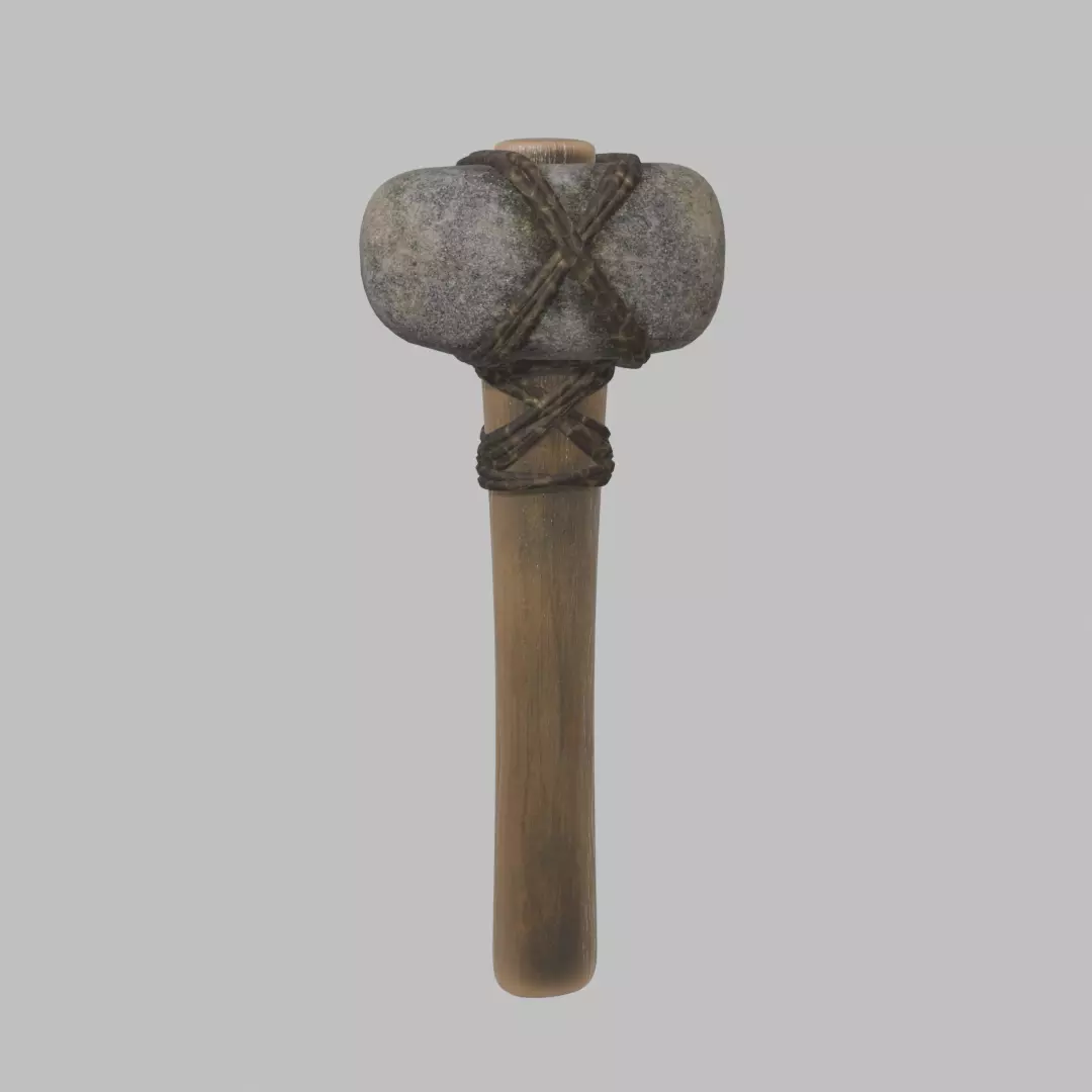 Stone Hammer 3D model_2