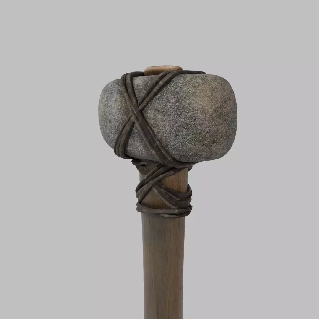 Stone Hammer 3D model_3