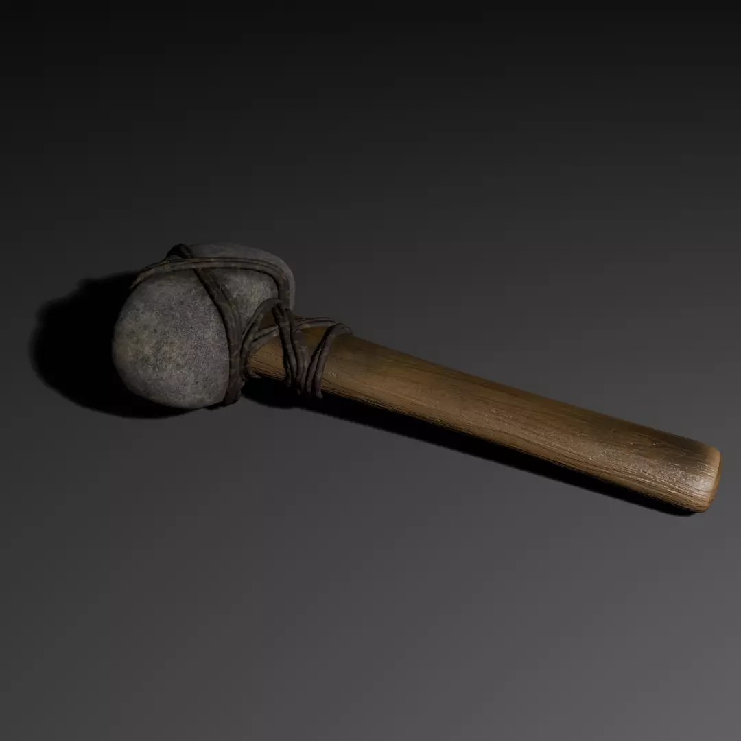Stone Hammer 3D model_4