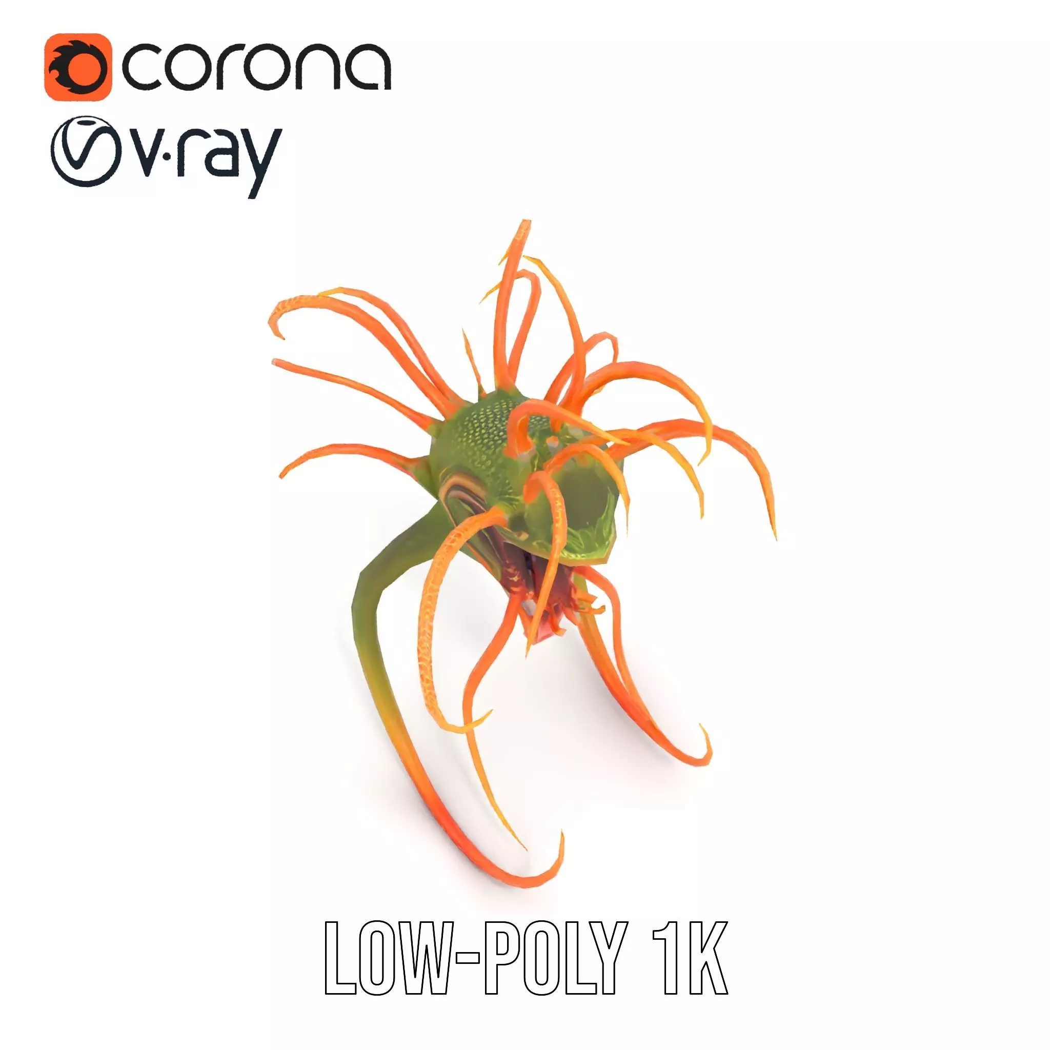 Vibrant Alien Creature model pack Low-poly 3D model_10