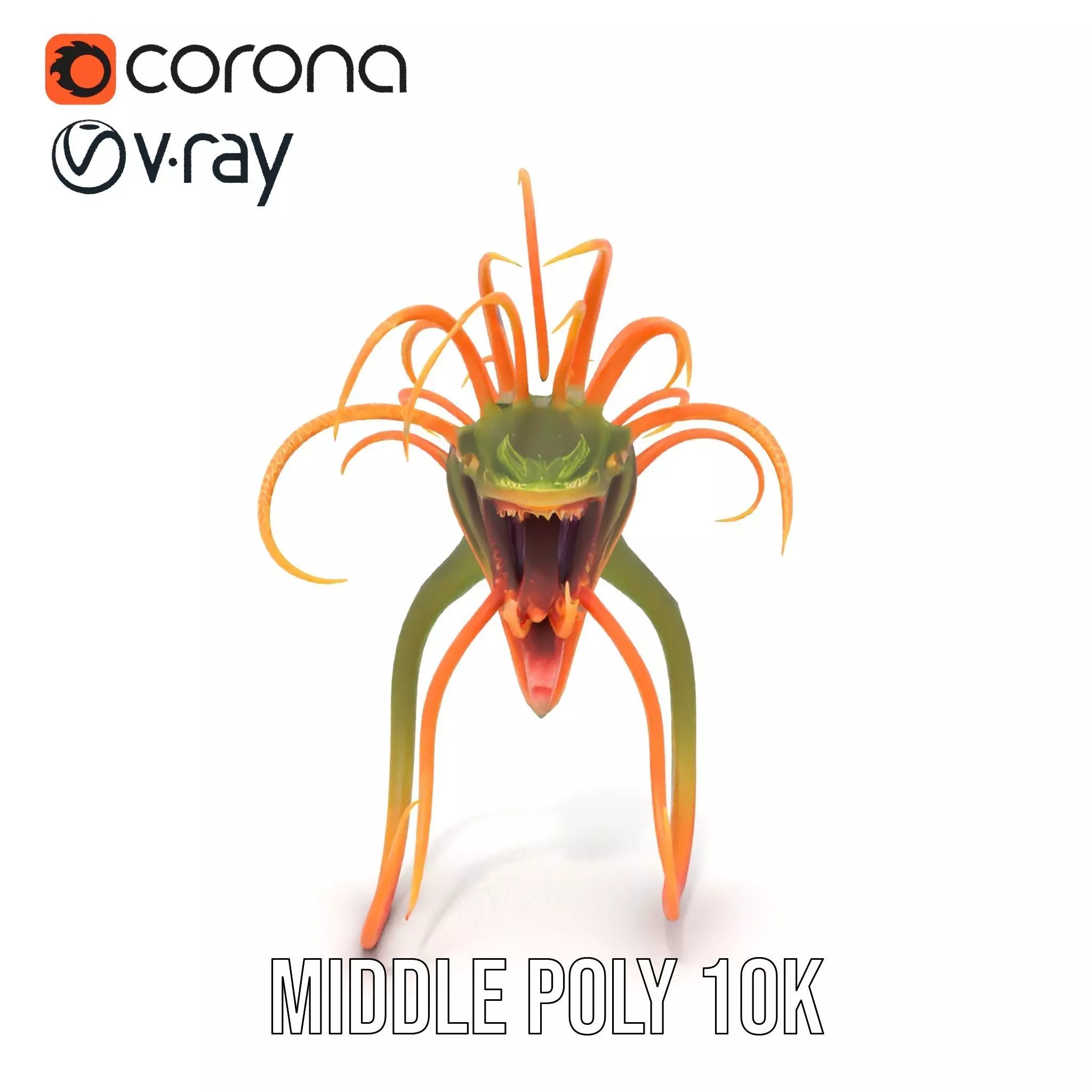 Vibrant Alien Creature model pack Low-poly 3D model_16