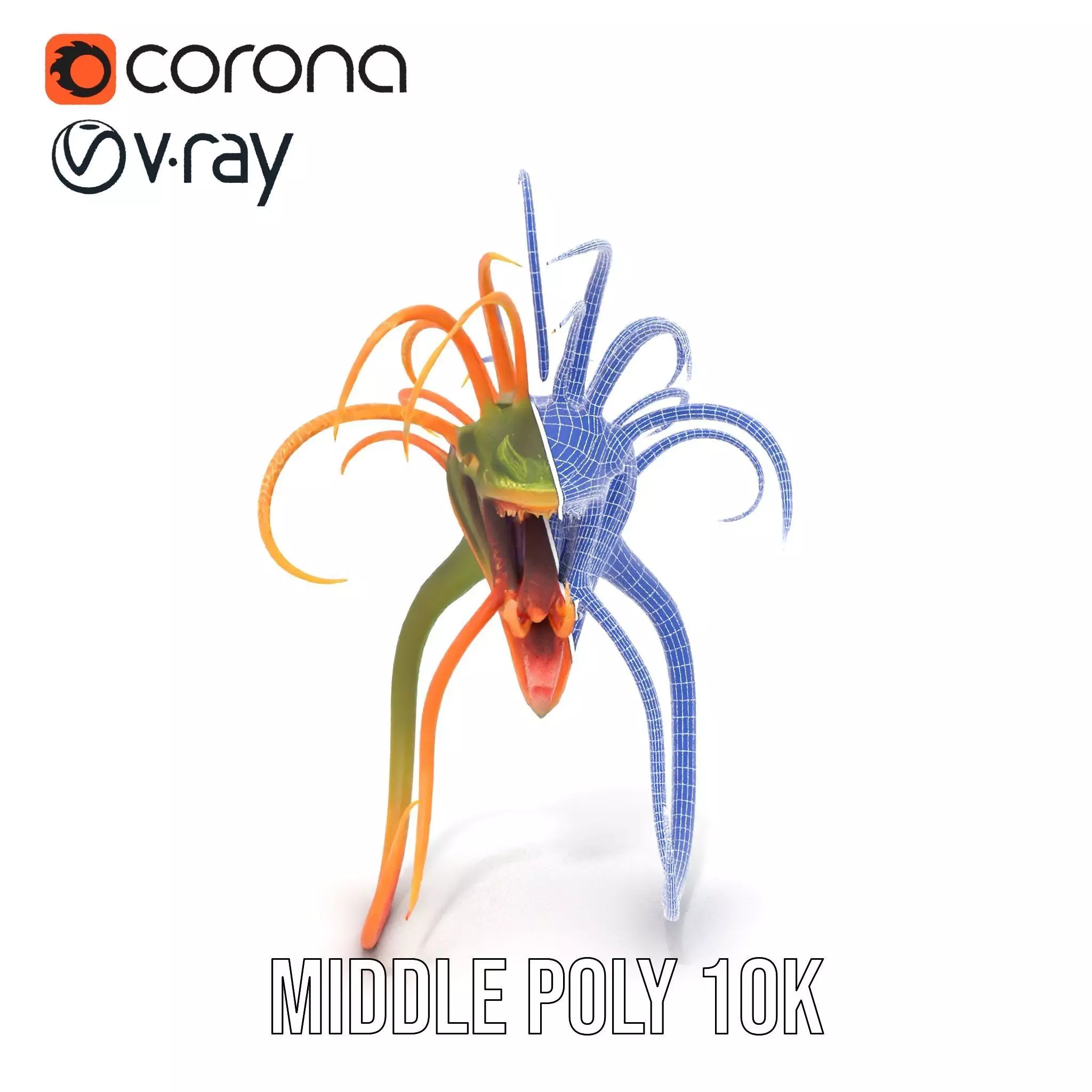 Vibrant Alien Creature model pack Low-poly 3D model_31