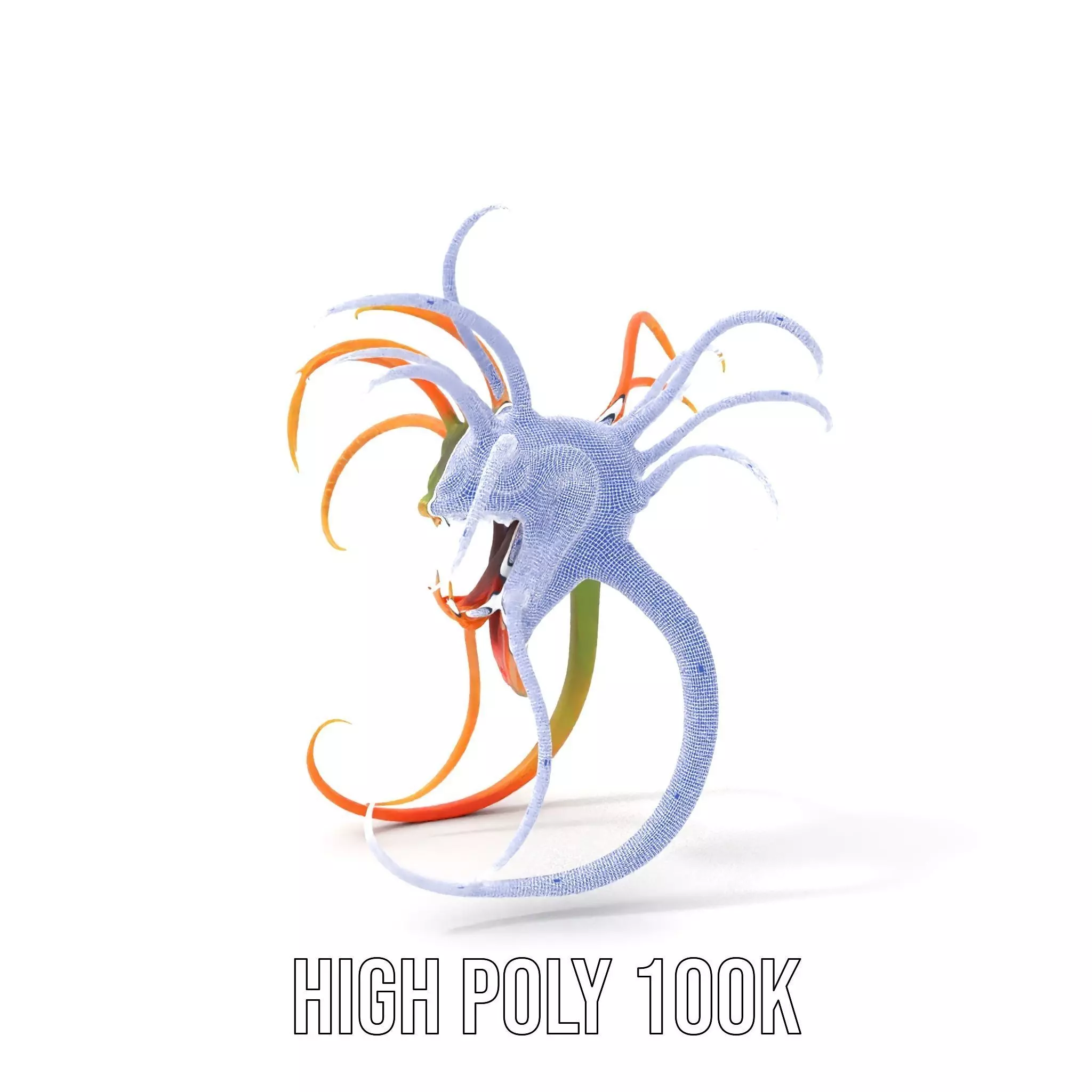 Vibrant Alien Creature model pack Low-poly 3D model_5