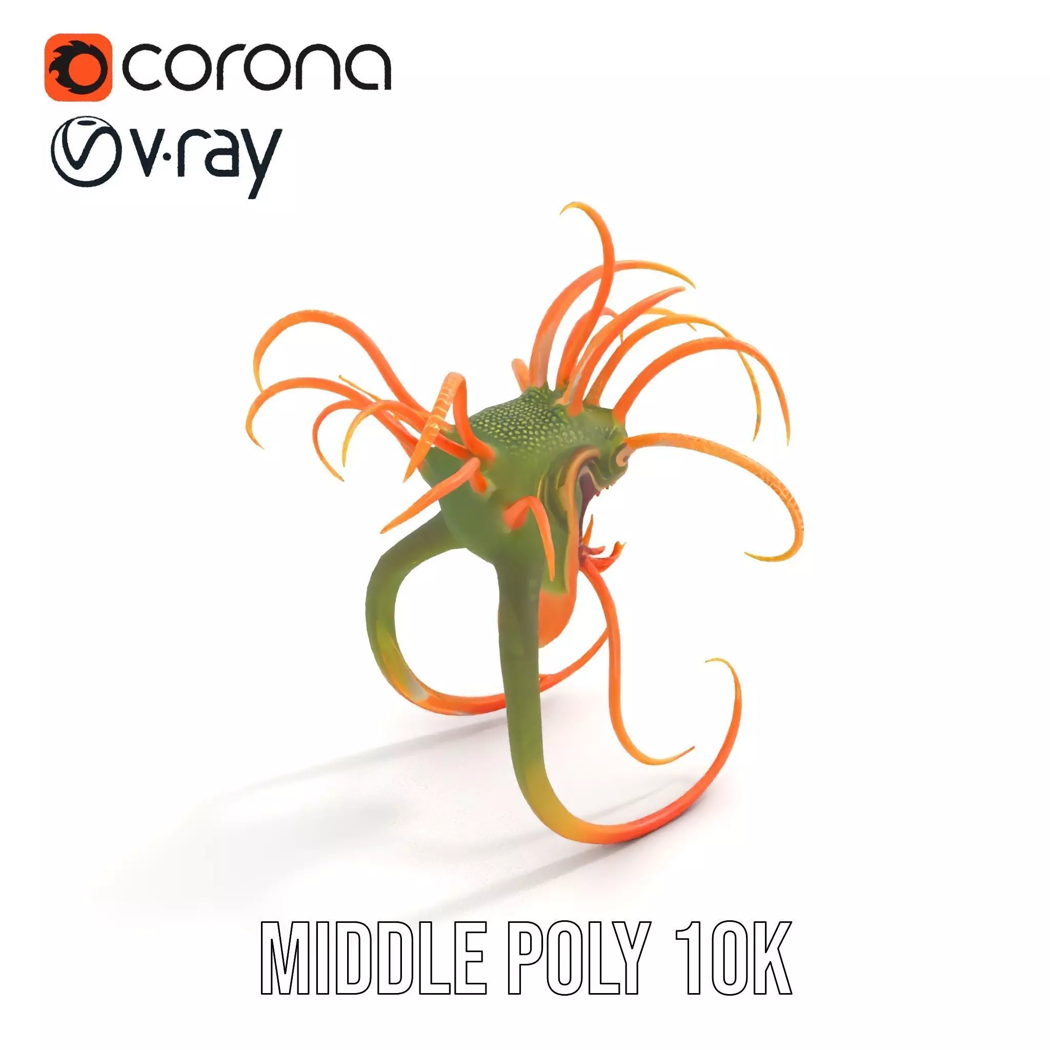 Vibrant Alien Creature model pack Low-poly 3D model_12
