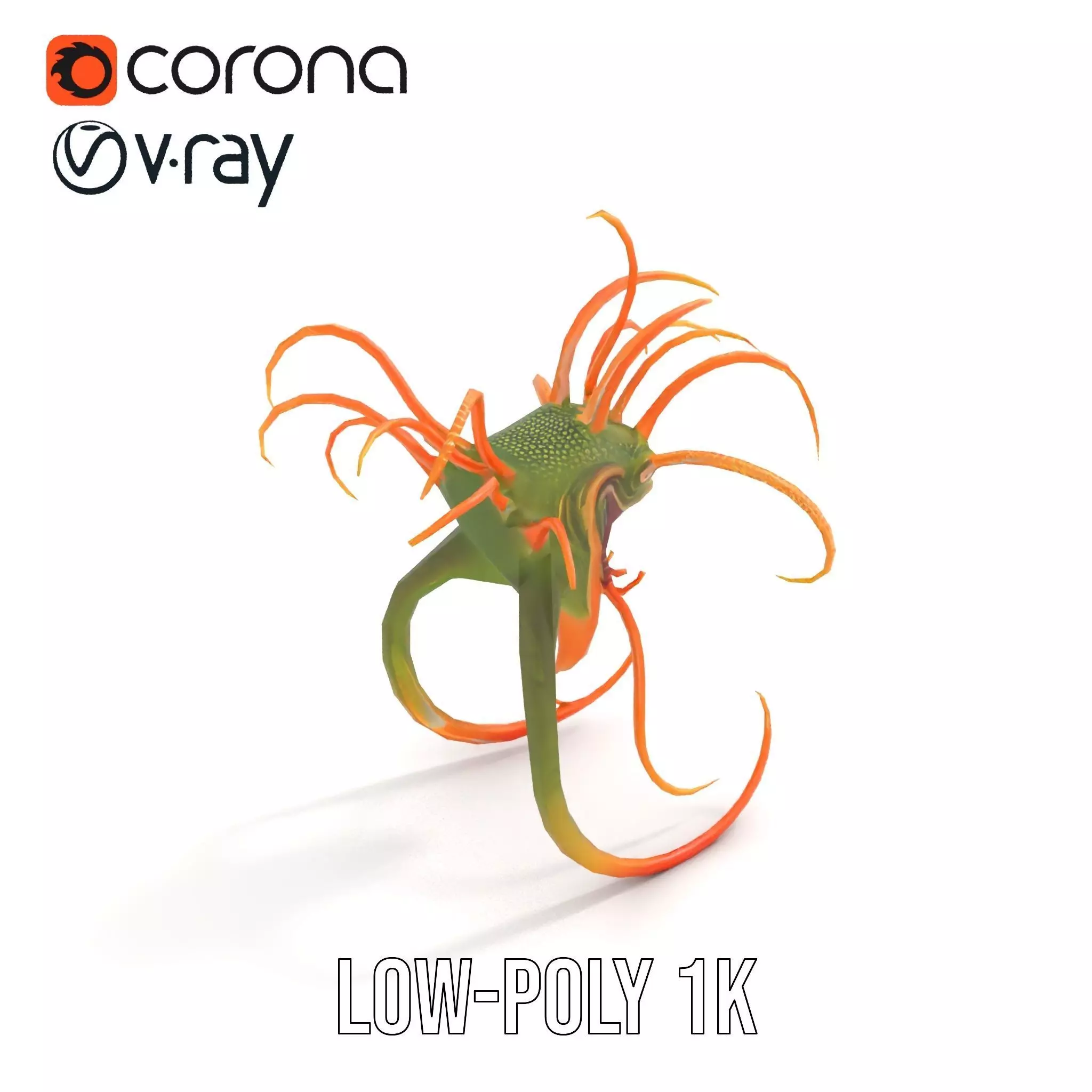 Vibrant Alien Creature model pack Low-poly 3D model_15