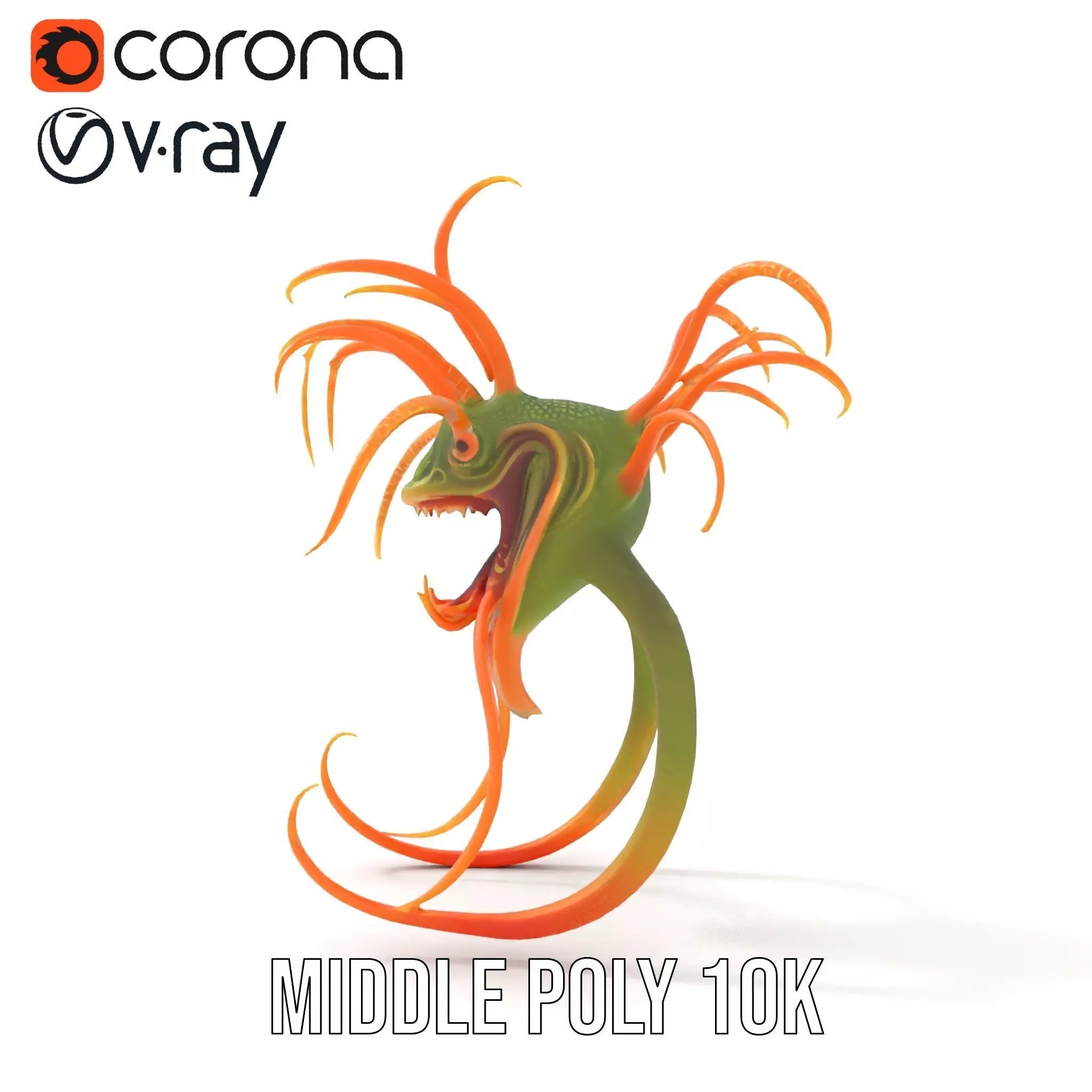 Vibrant Alien Creature model pack Low-poly 3D model_19