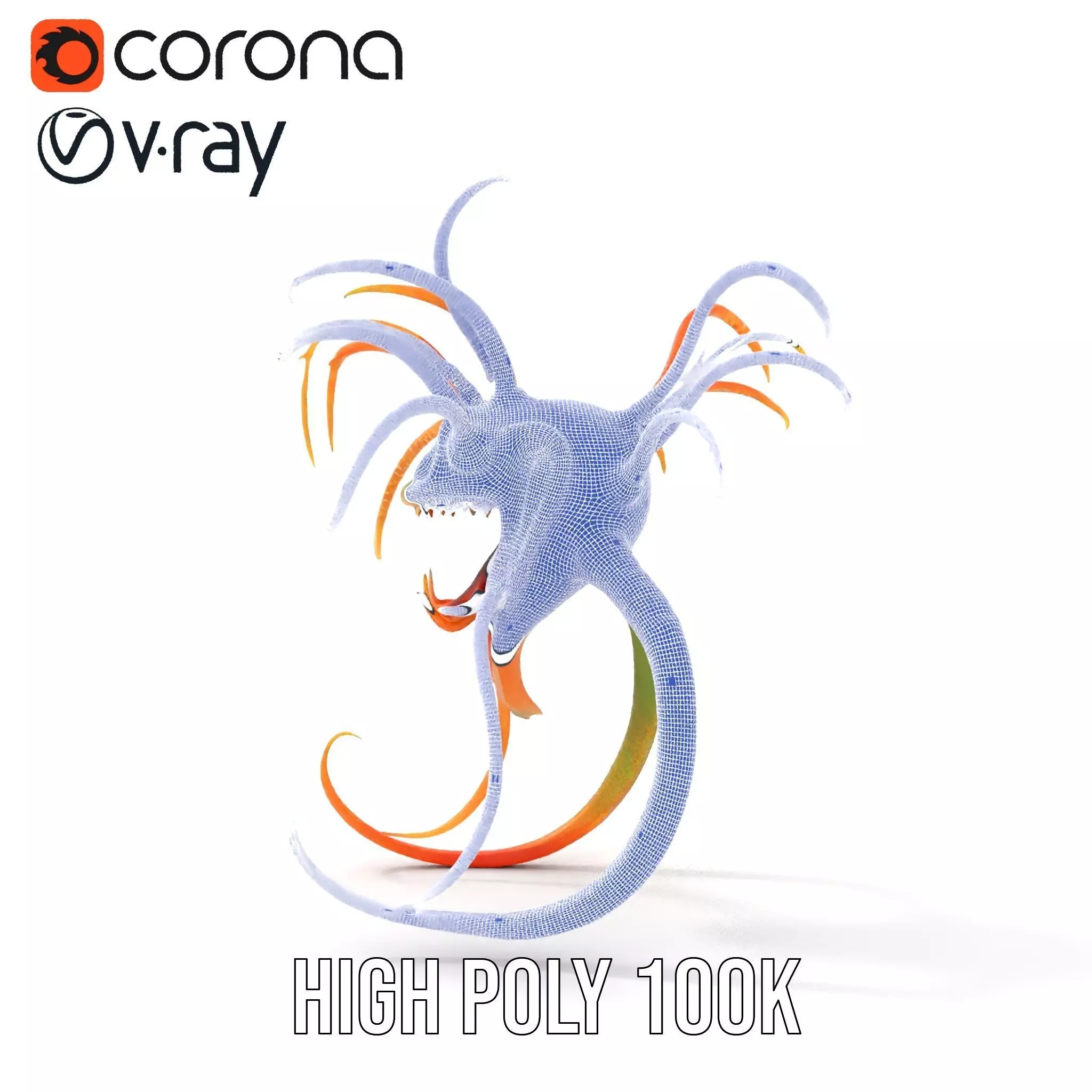 Vibrant Alien Creature model pack Low-poly 3D model_33