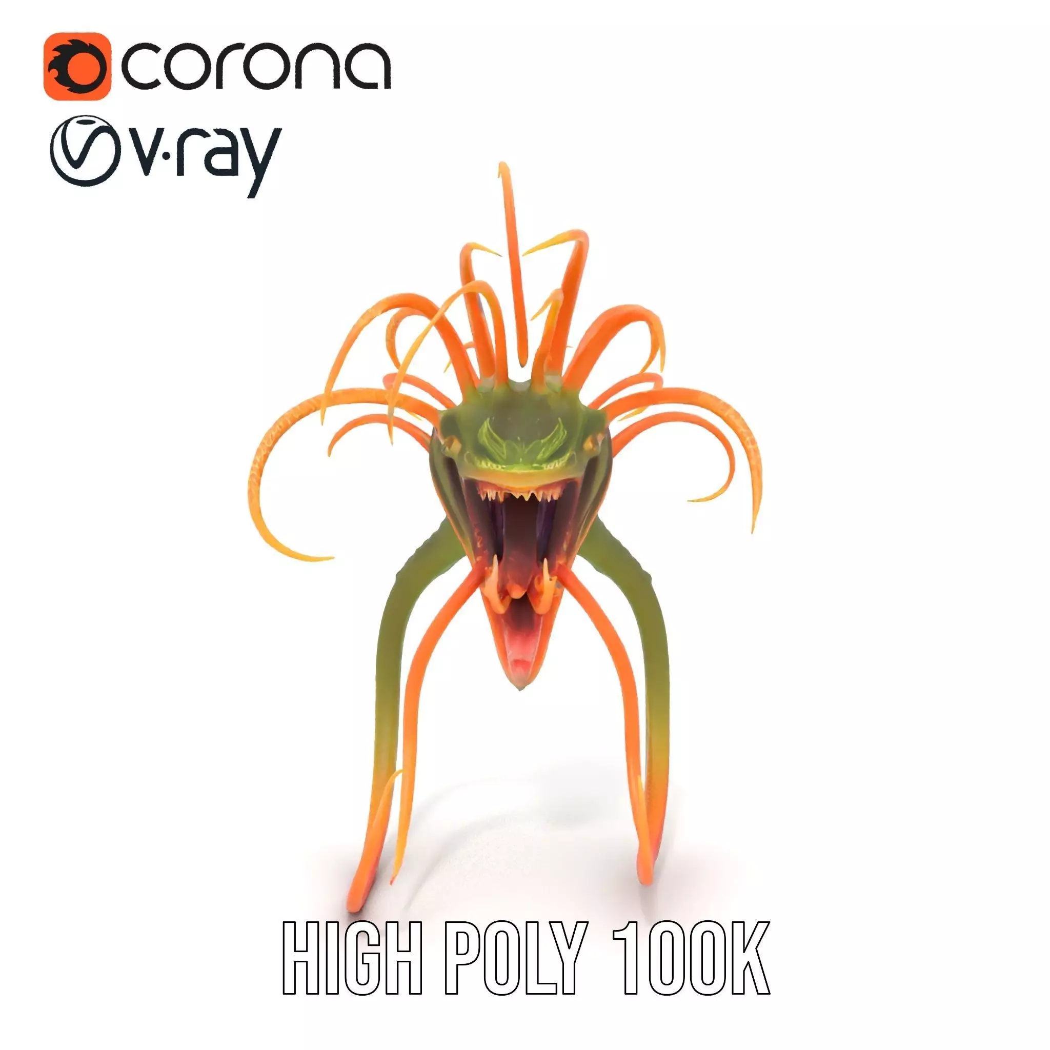 Vibrant Alien Creature model pack Low-poly 3D model_27