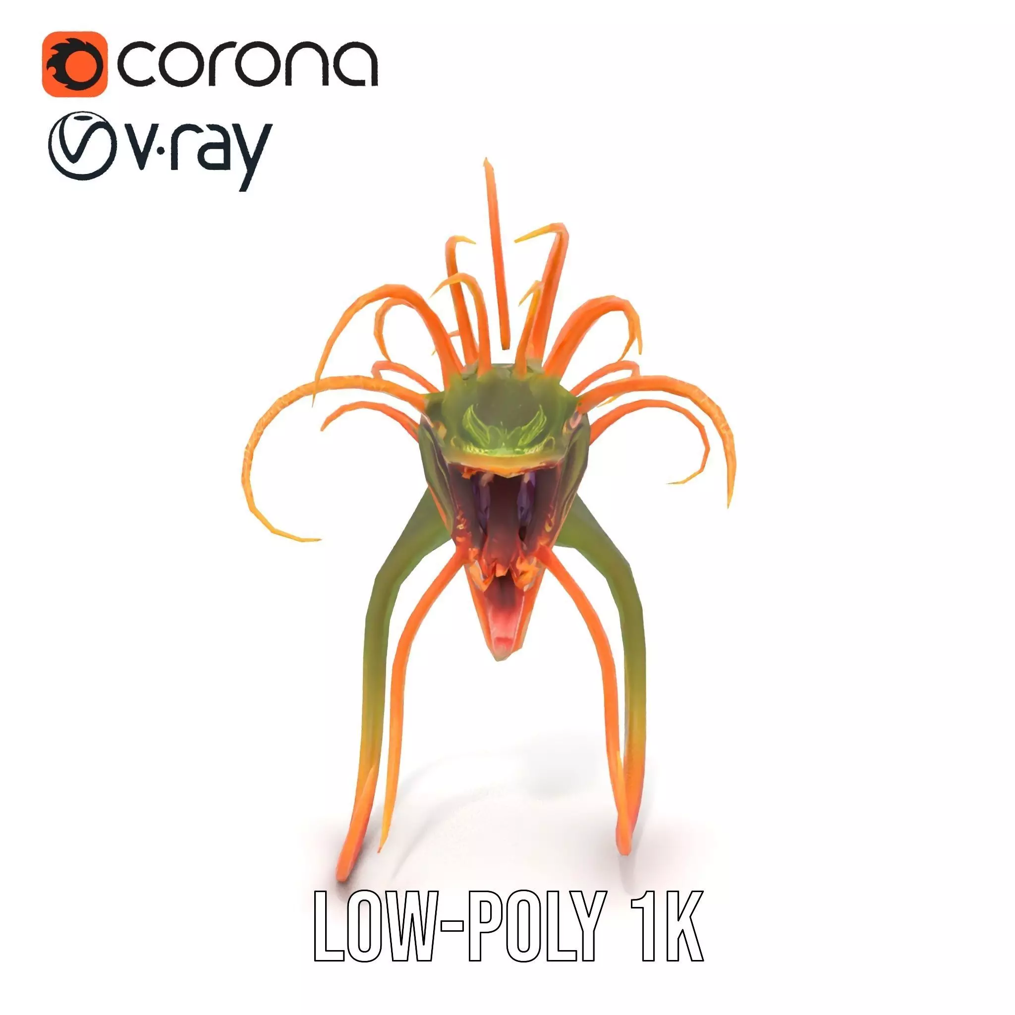 Vibrant Alien Creature model pack Low-poly 3D model_20