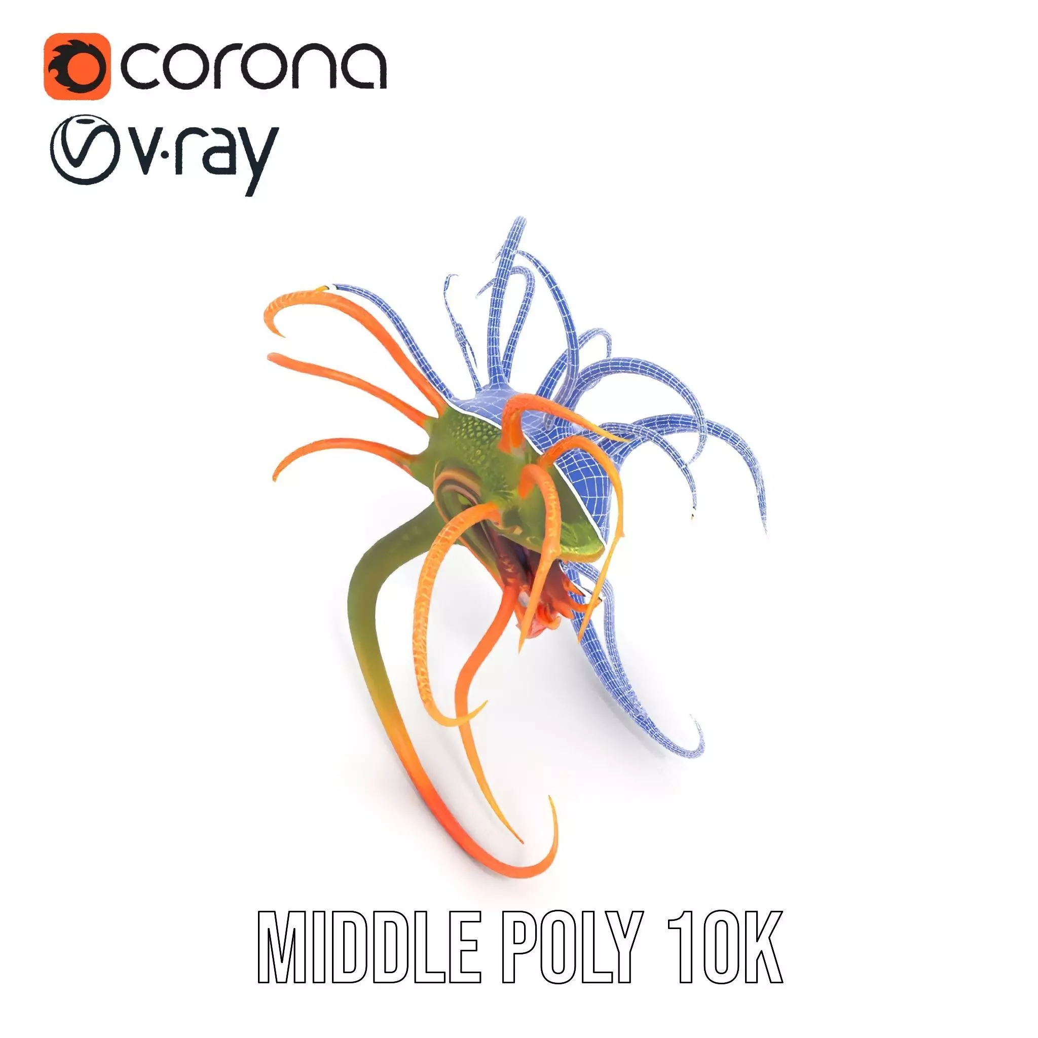 Vibrant Alien Creature model pack Low-poly 3D model_25