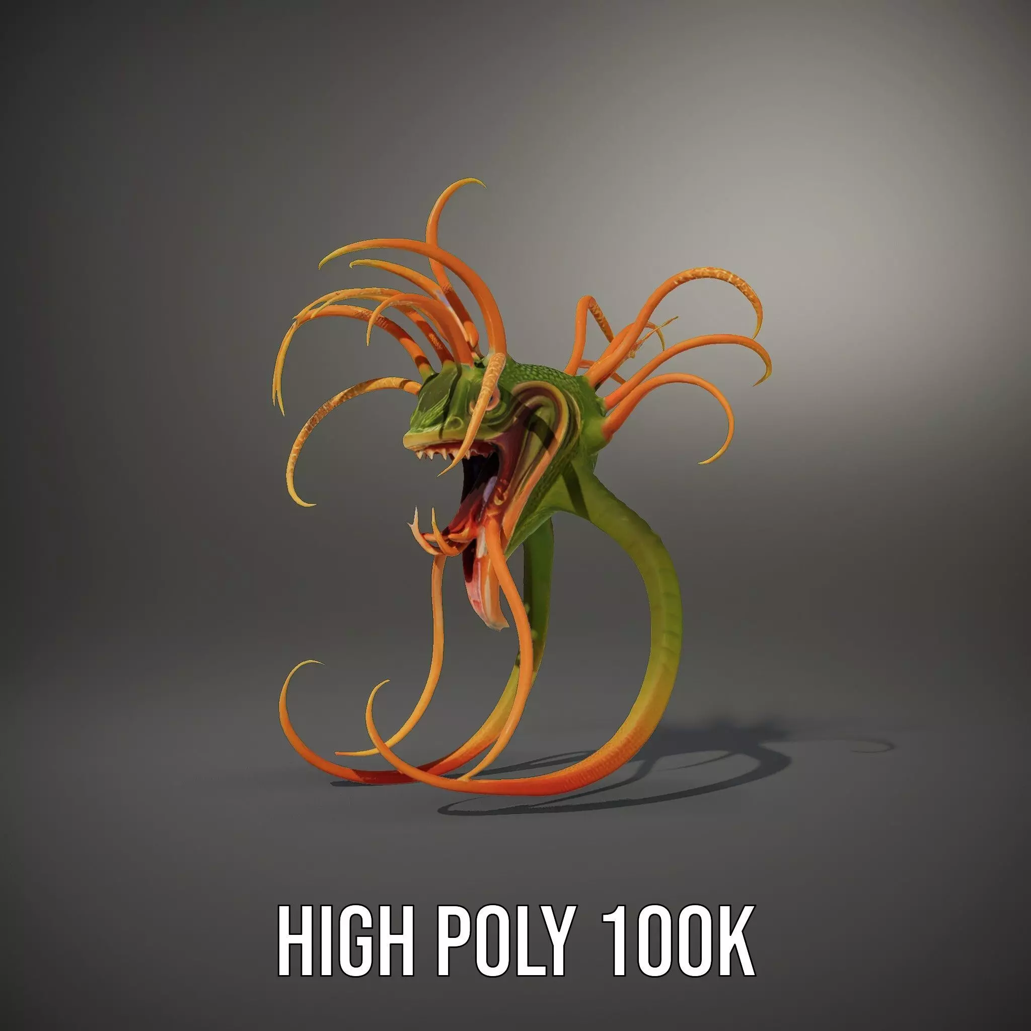 Vibrant Alien Creature model pack Low-poly 3D model_11