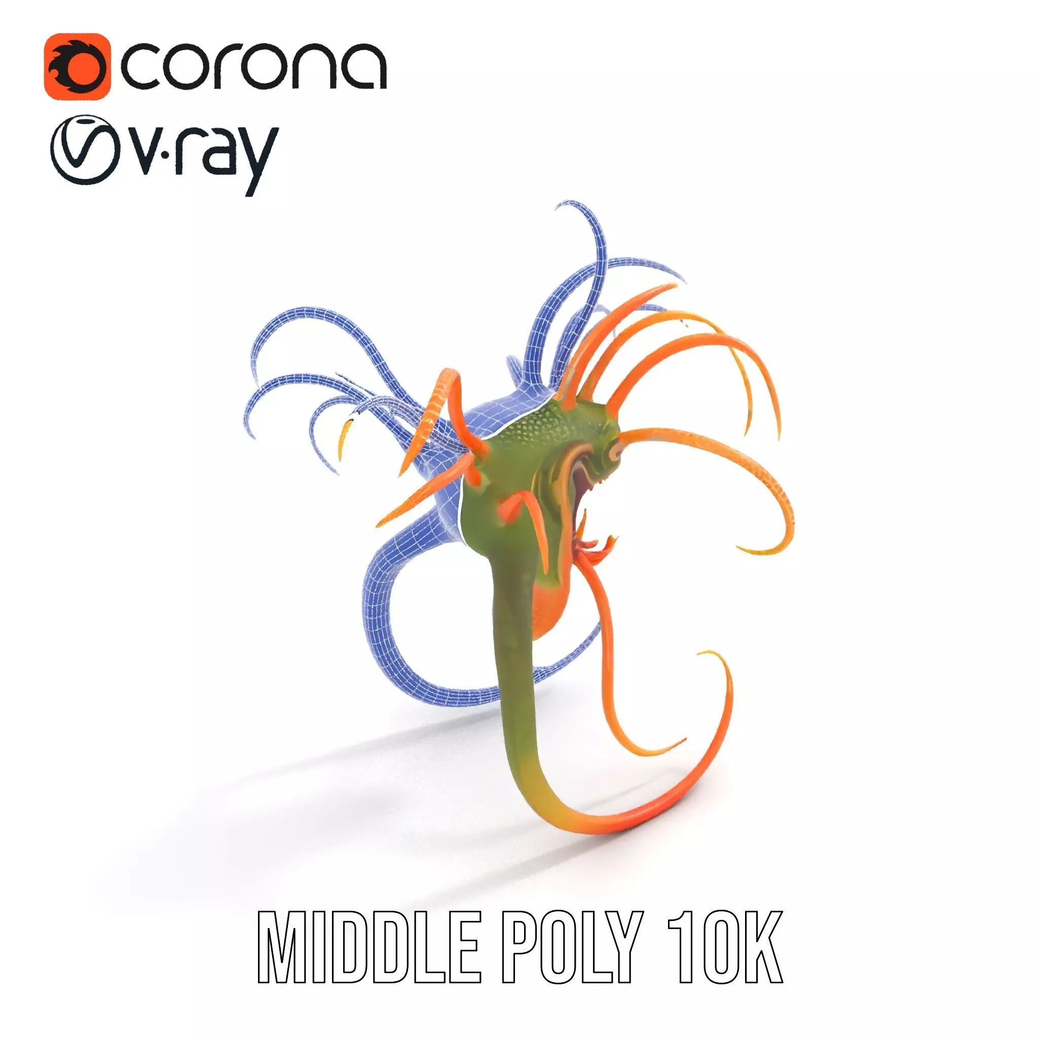 Vibrant Alien Creature model pack Low-poly 3D model_28