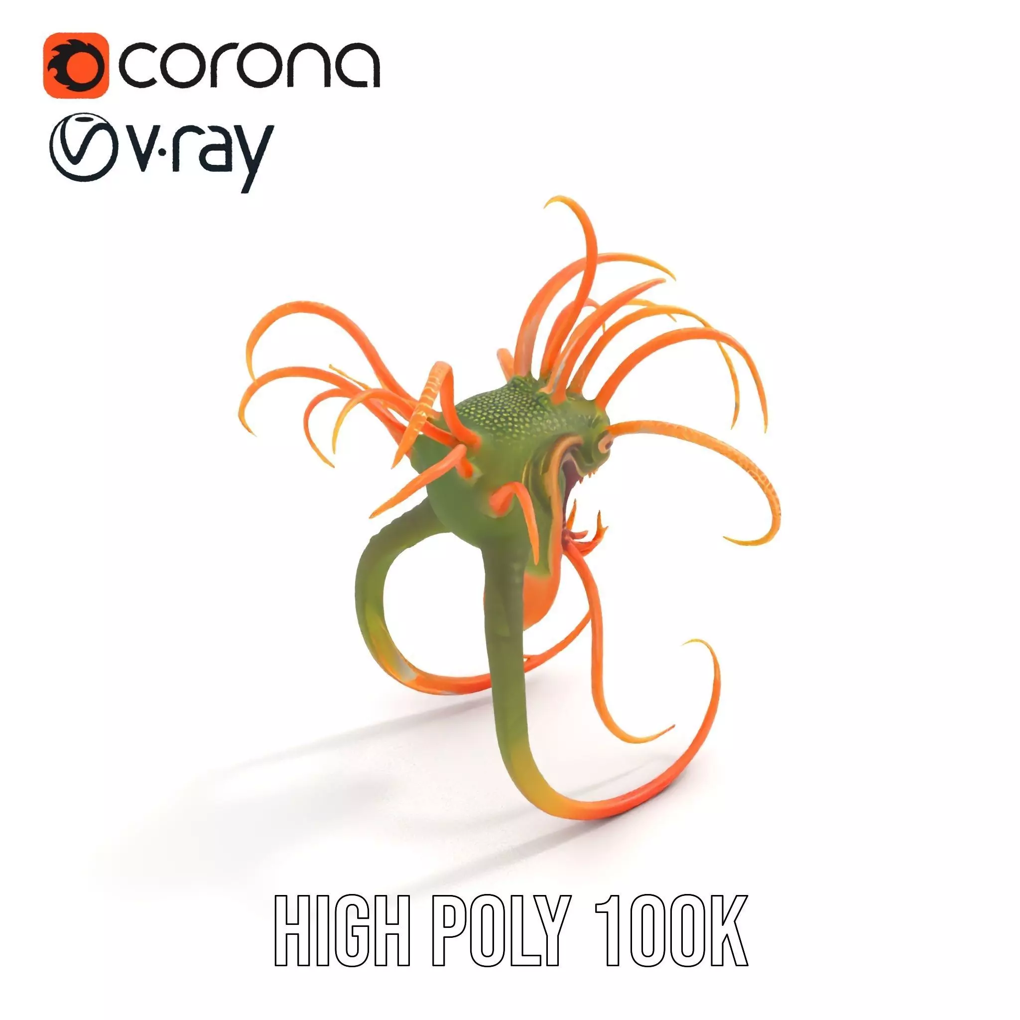 Vibrant Alien Creature model pack Low-poly 3D model_21