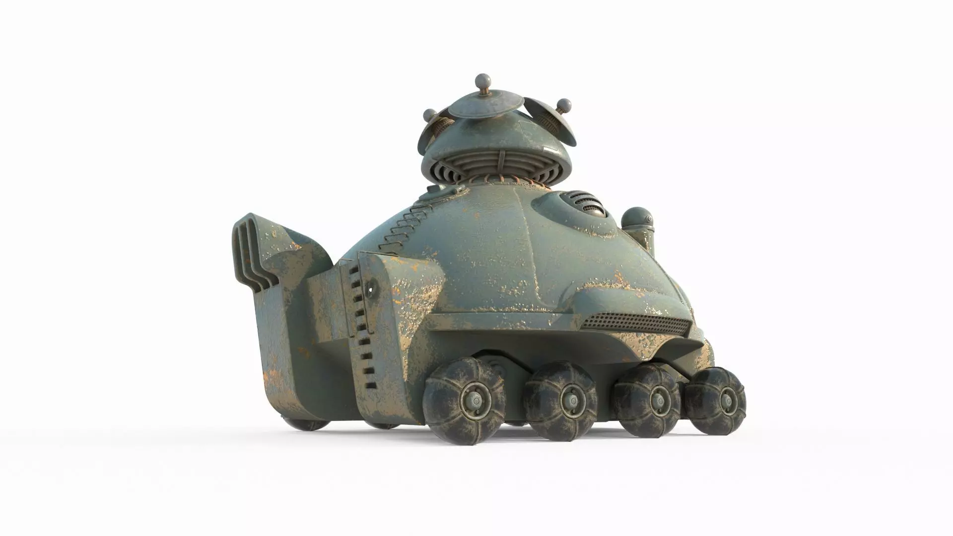 Future Sci Fi Magnetic Field Generation Vehicle 3D model_1