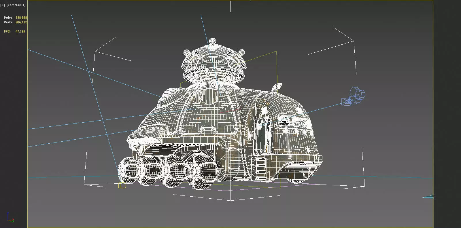 Future Sci Fi Magnetic Field Generation Vehicle 3D model_6