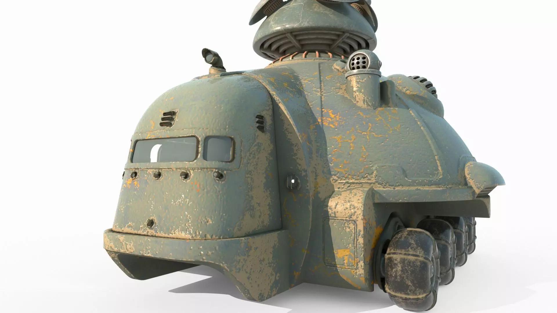 Future Sci Fi Magnetic Field Generation Vehicle 3D model_7