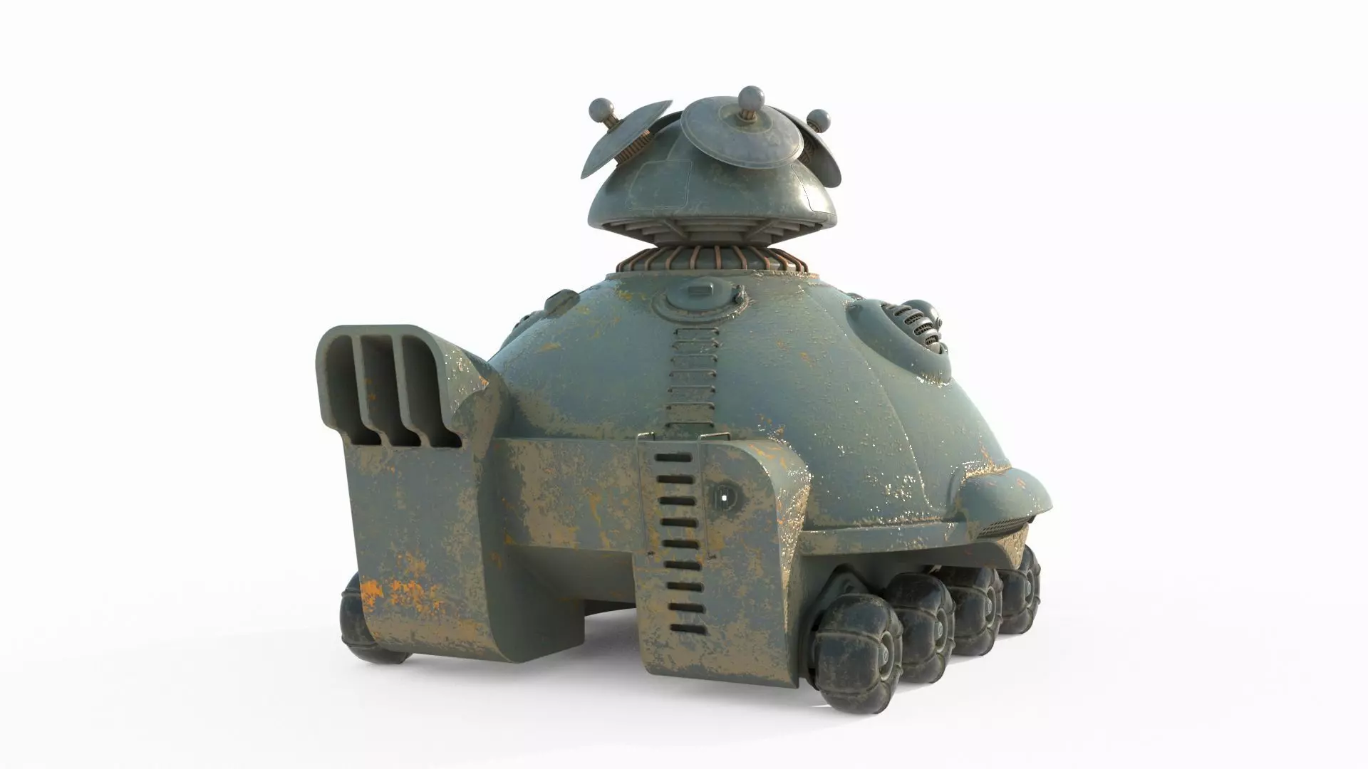 Future Sci Fi Magnetic Field Generation Vehicle 3D model_8