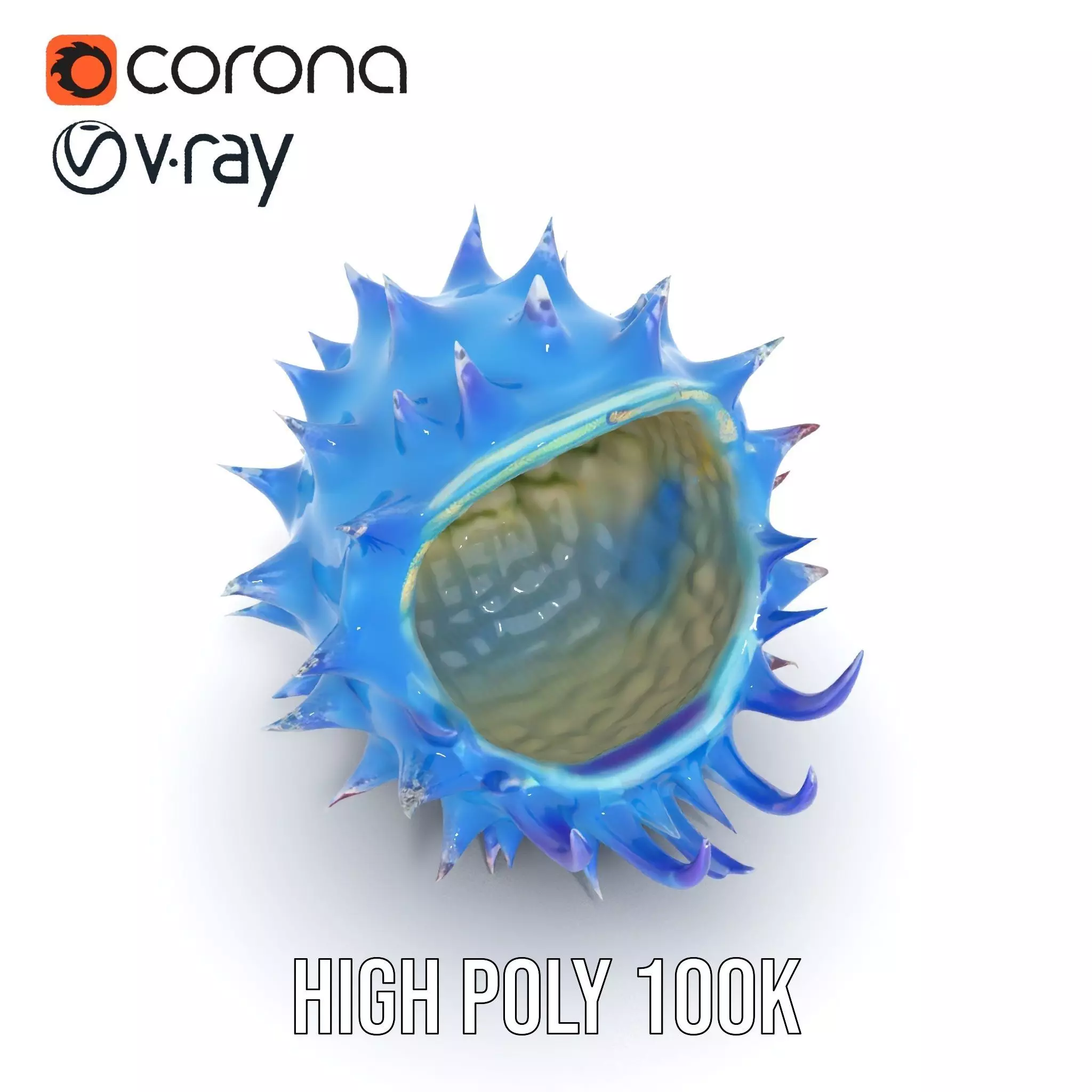 Spiked Blue Shell model pack Low-poly 3D model_21
