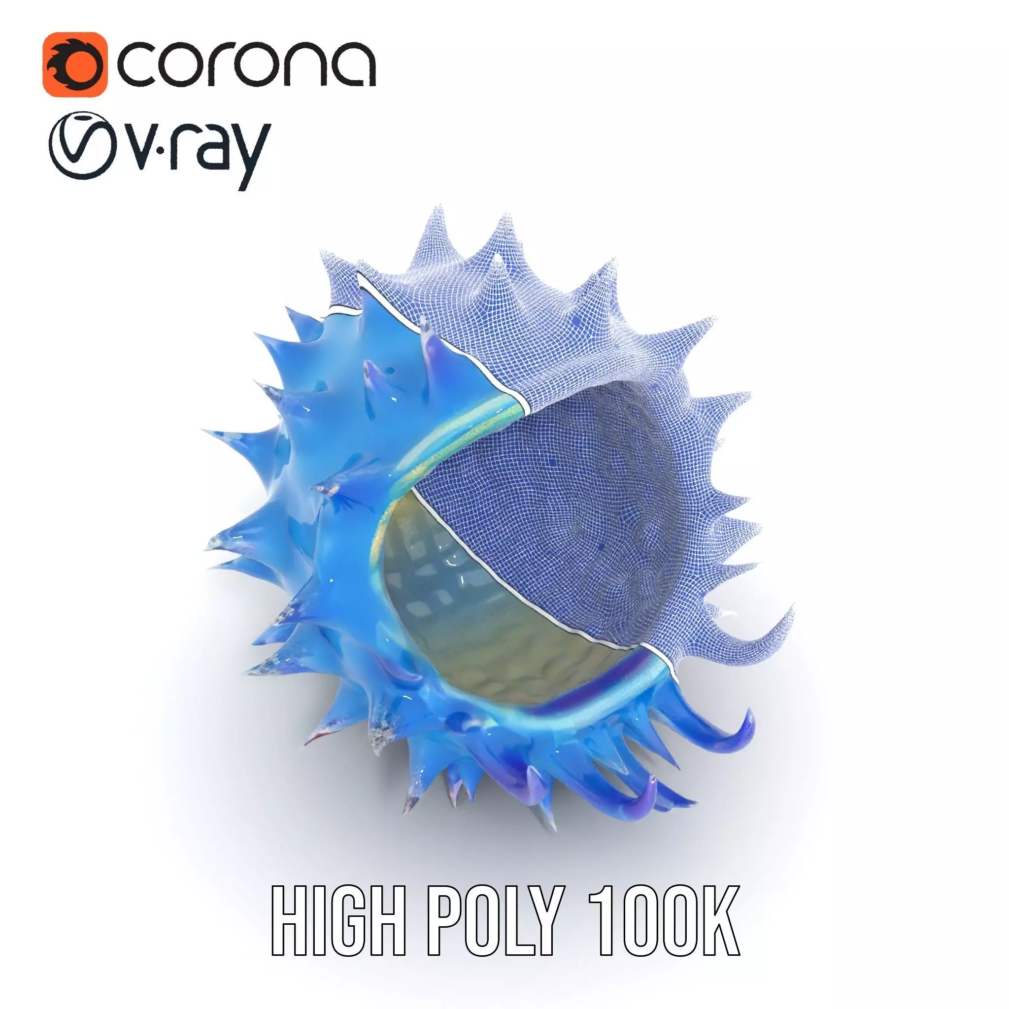 Spiked Blue Shell model pack Low-poly 3D model_35