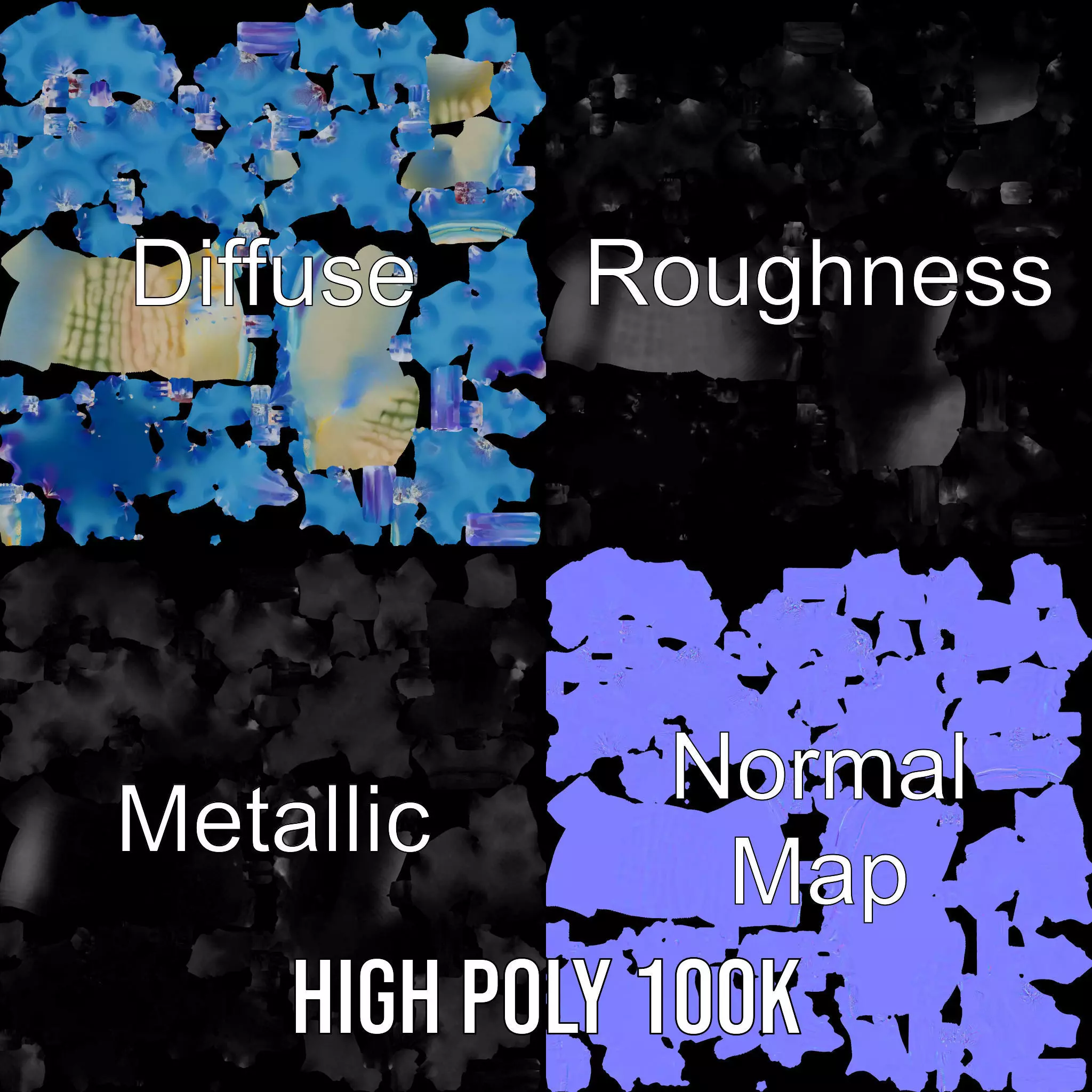 Spiked Blue Shell model pack Low-poly 3D model_4