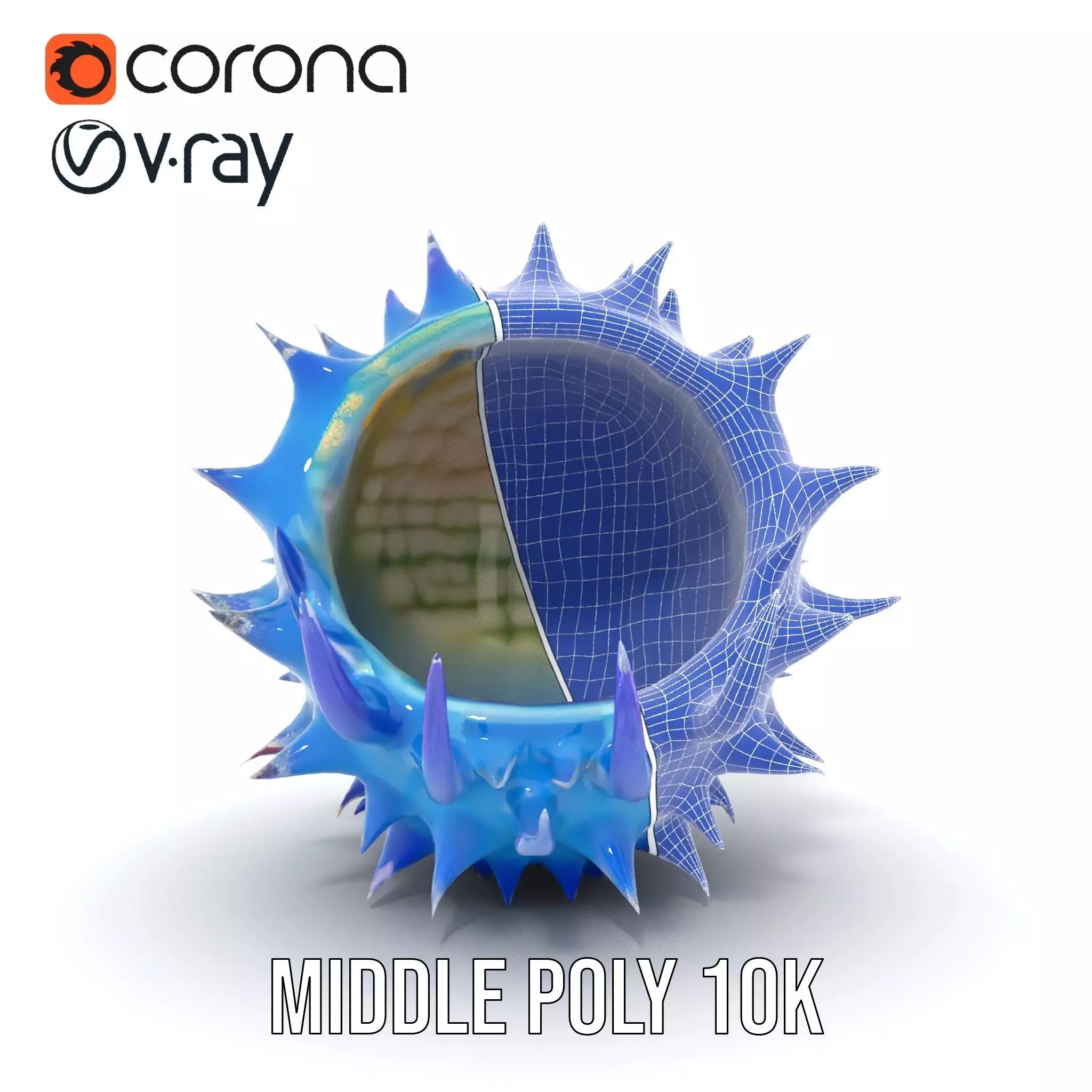 Spiked Blue Shell model pack Low-poly 3D model_25