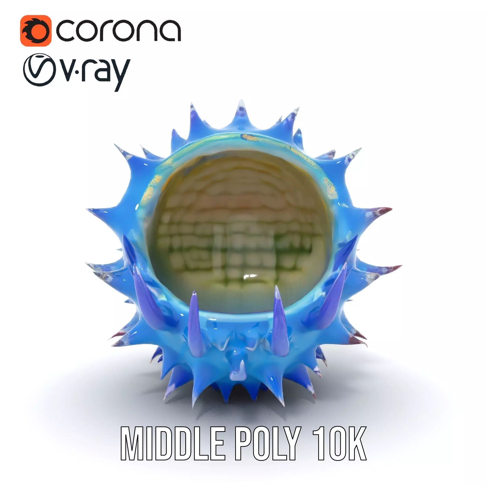 Spiked Blue Shell model pack Low-poly 3D model_16