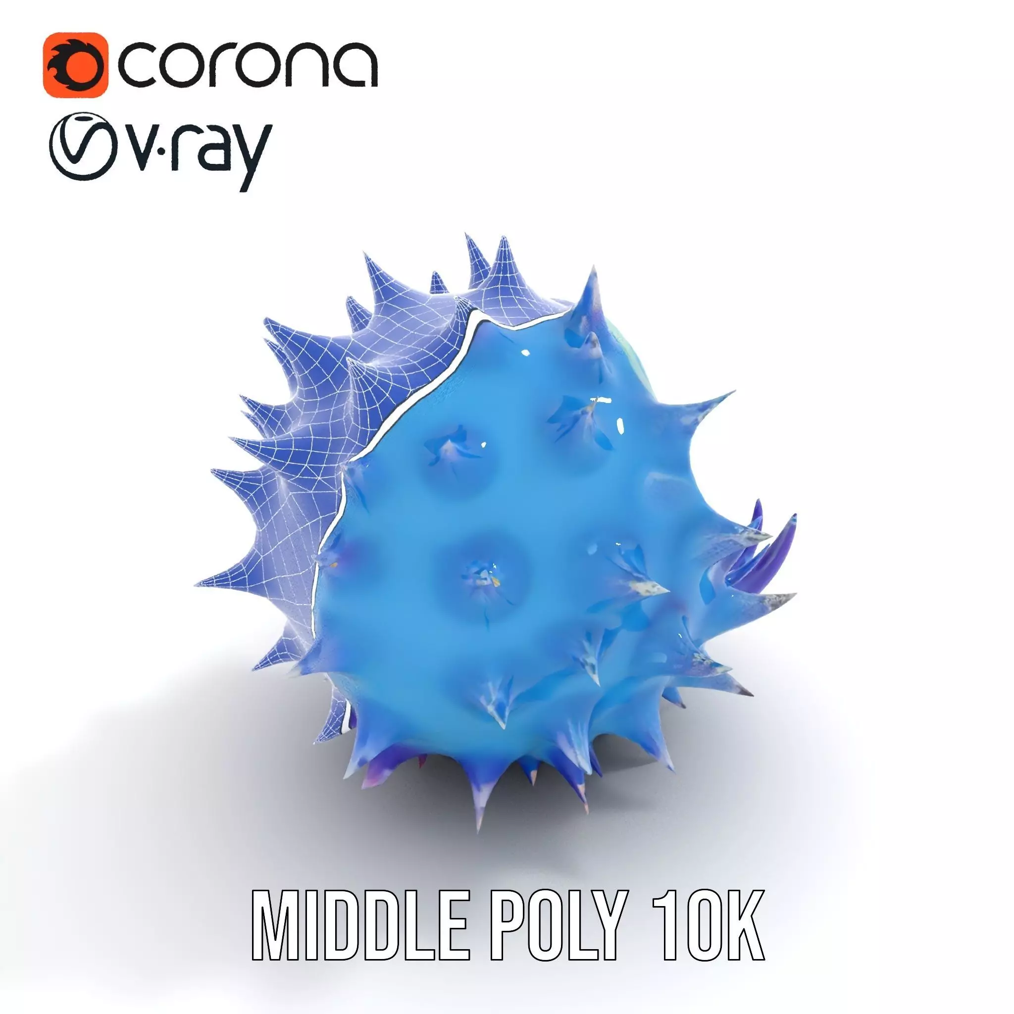 Spiked Blue Shell model pack Low-poly 3D model_27
