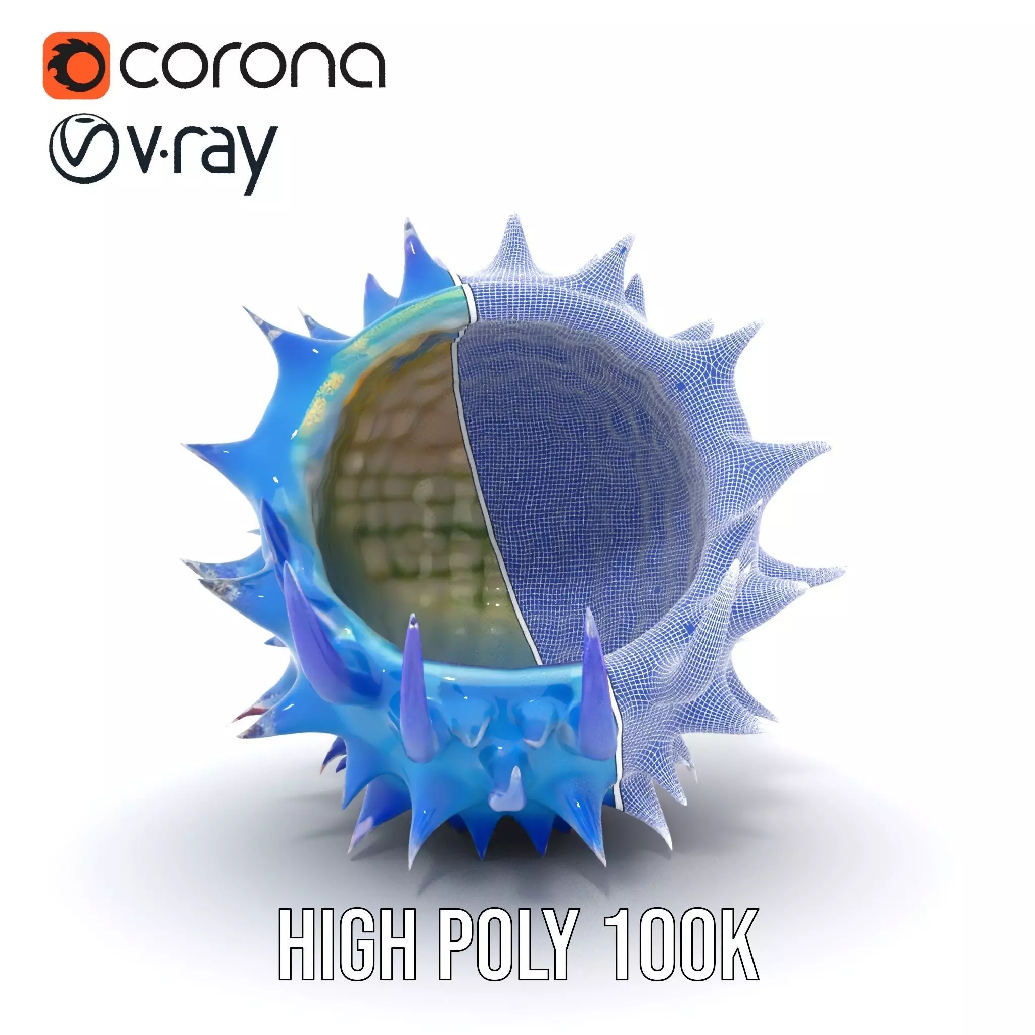 Spiked Blue Shell model pack Low-poly 3D model_33