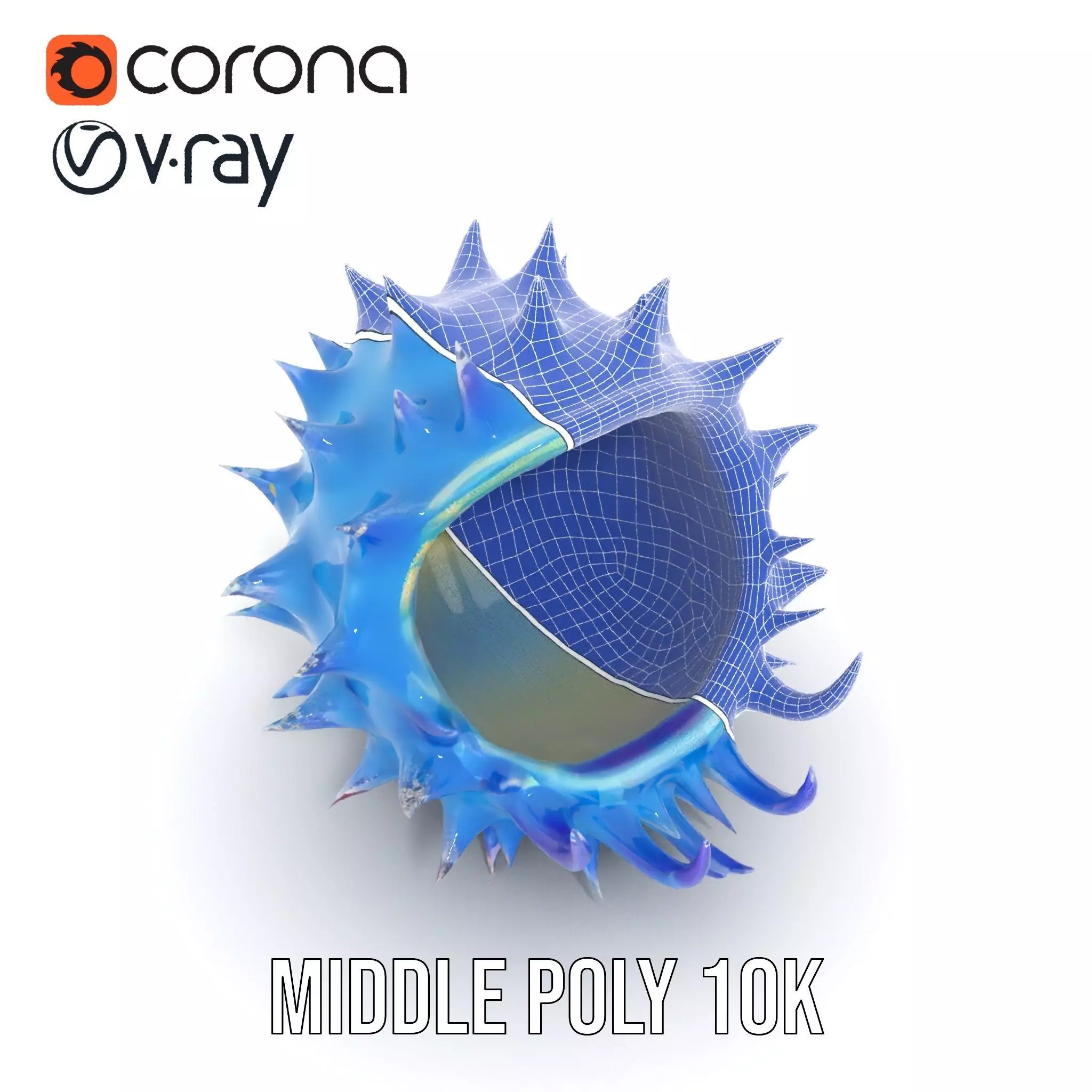Spiked Blue Shell model pack Low-poly 3D model_30